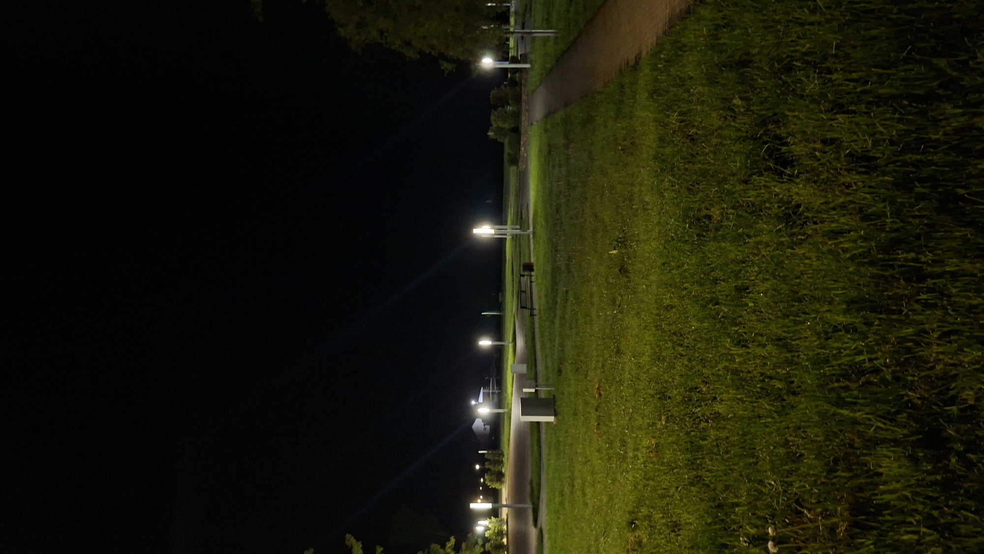 Nighttime documentation captured in Myadzyel, Belarus parks and streets