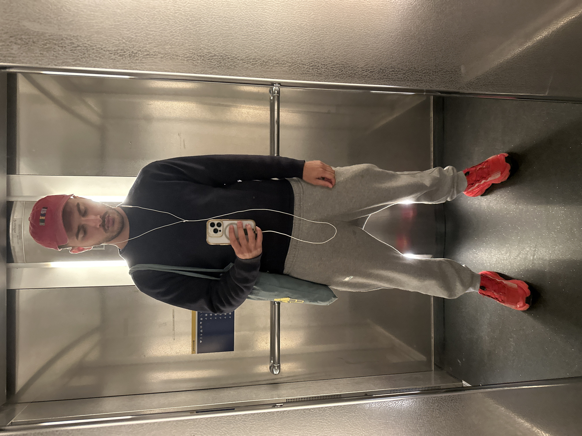 Metro elevator interior documented at Milan M2 station