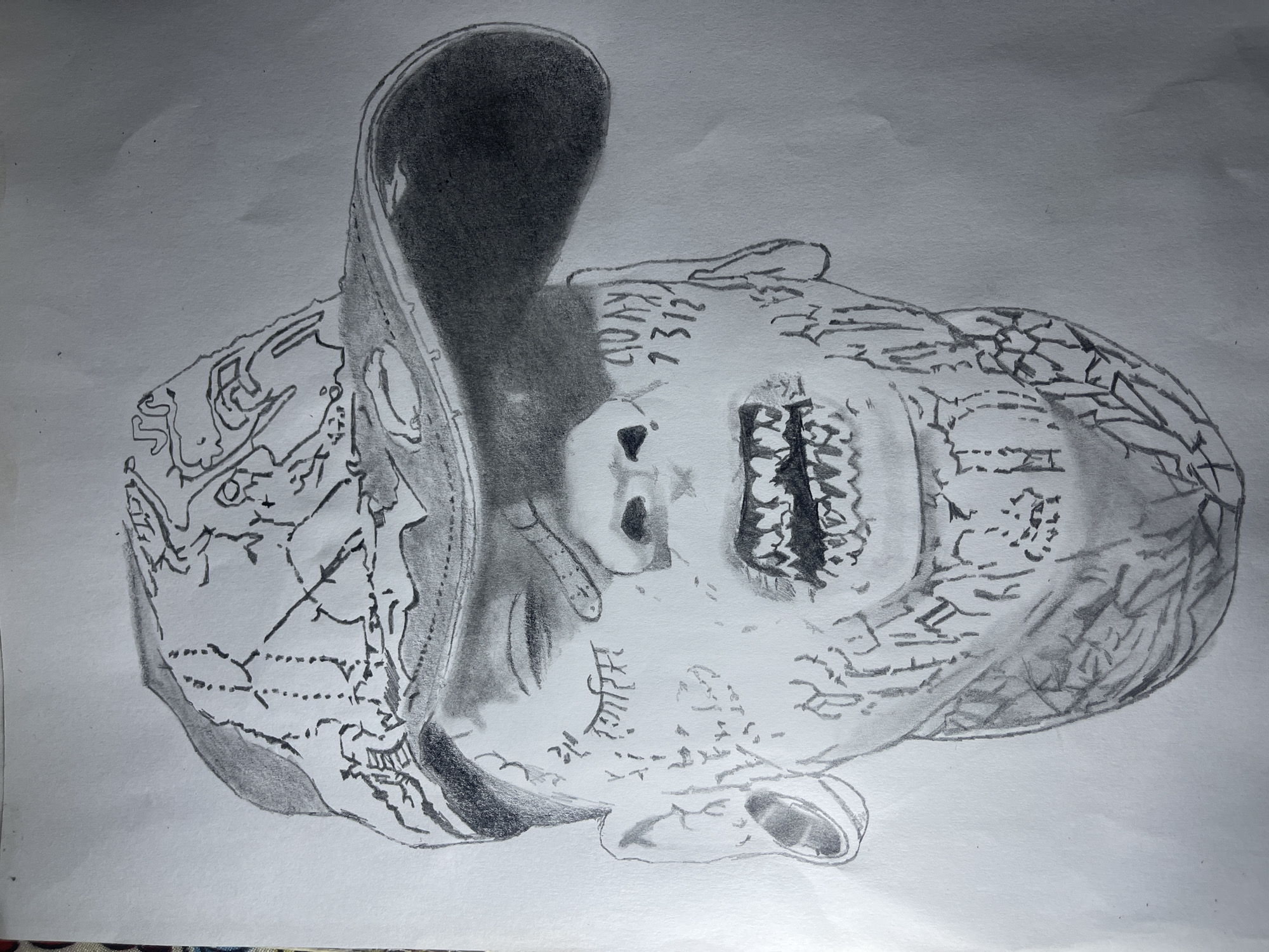 Ice Prince artwork displayed digitally and sketched in Jos