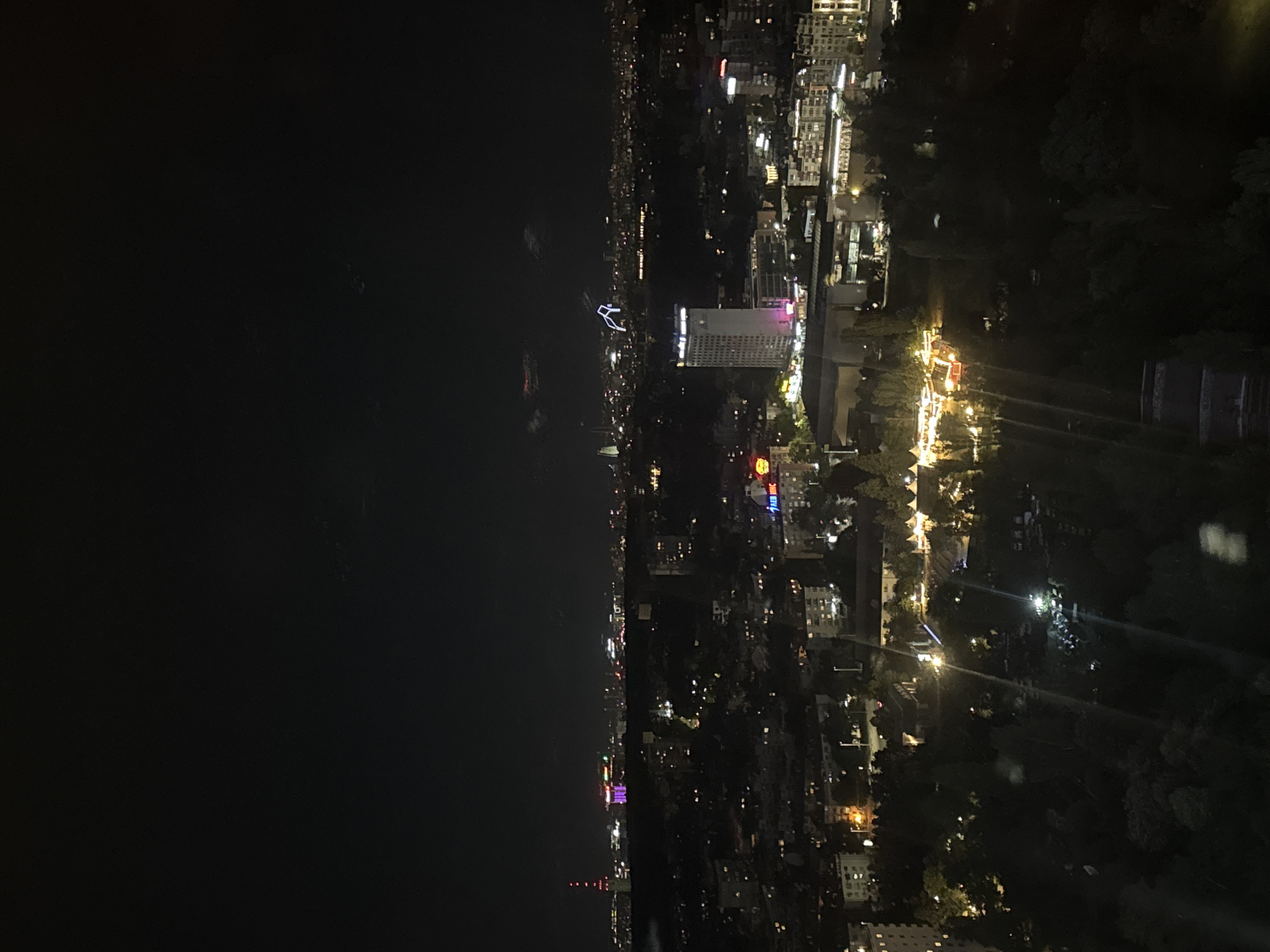 Evening at a high-rise Sofia lounge with panoramic city views
