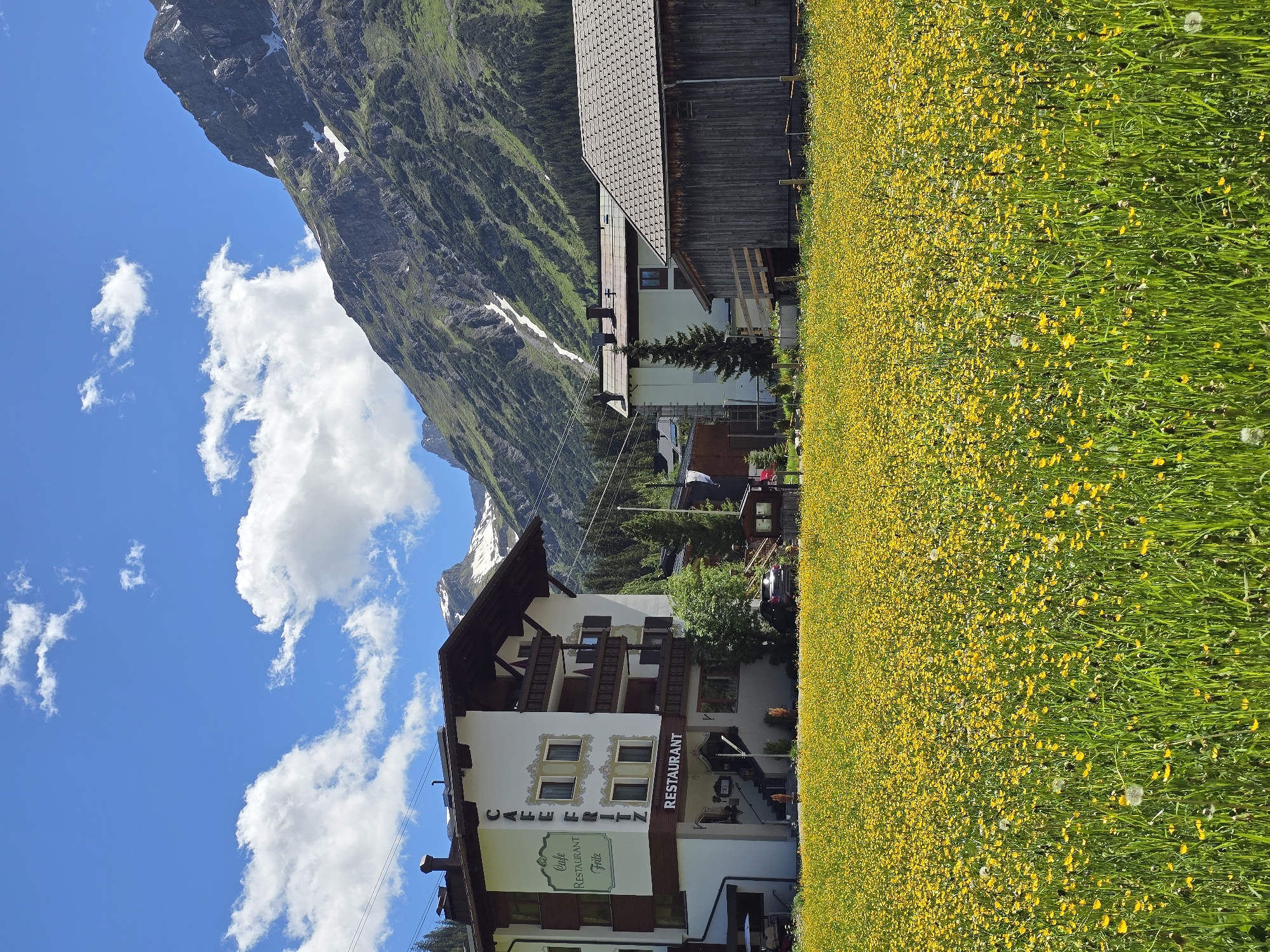Summer day documented in Austrian Alpine resort town Lech