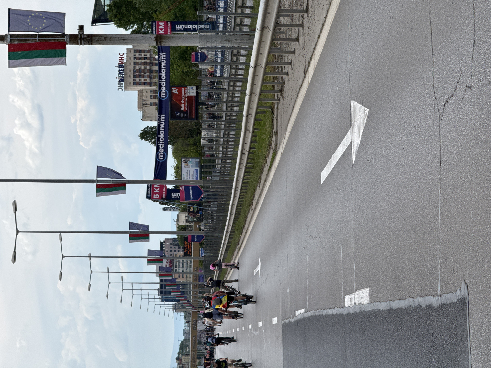 Bicycle race observed on Sofia city streets