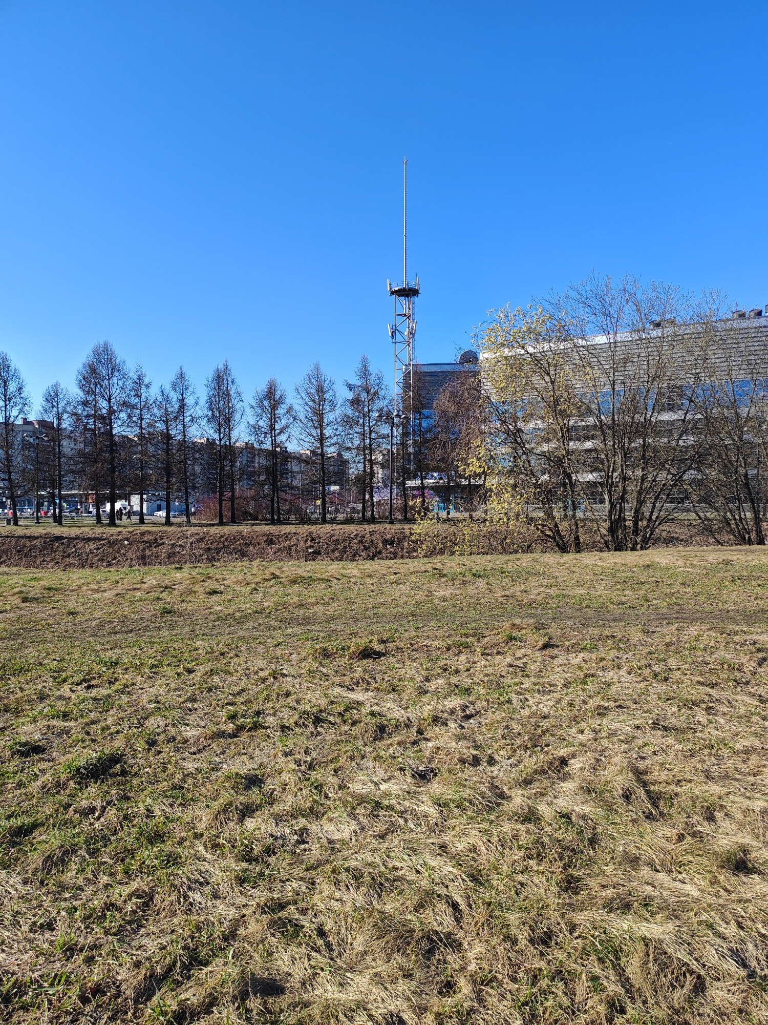 Clear spring morning scenes captured across Saint Petersburg