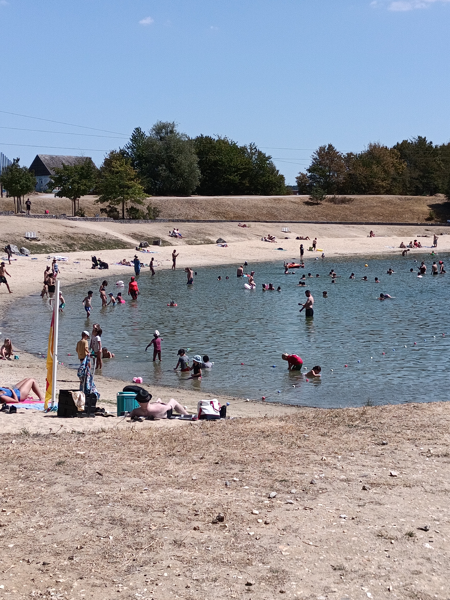 Summer leisure day at a Normandy riverside recreation park