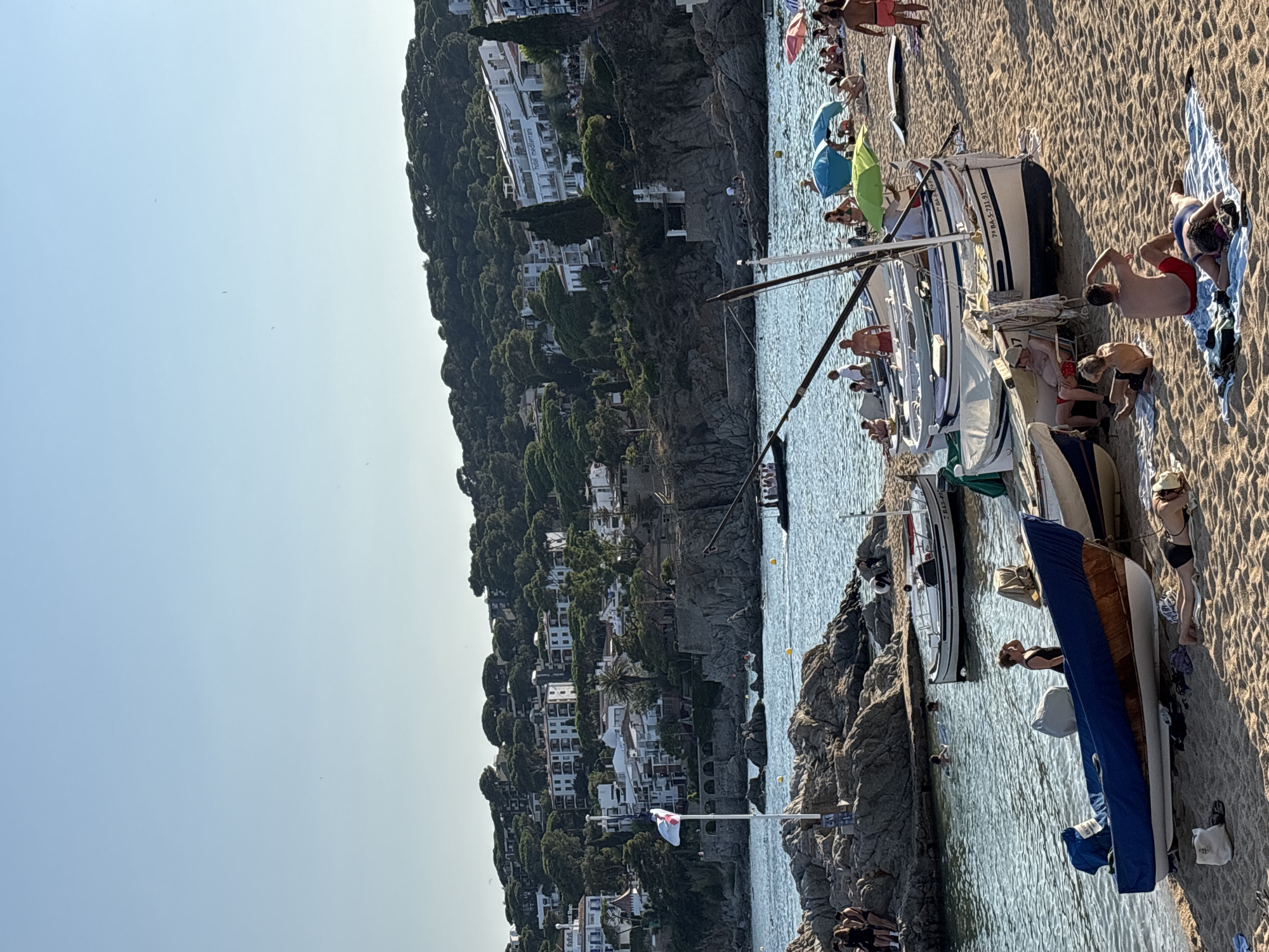 Sunny afternoon on the beaches of Calella de Palafrugell