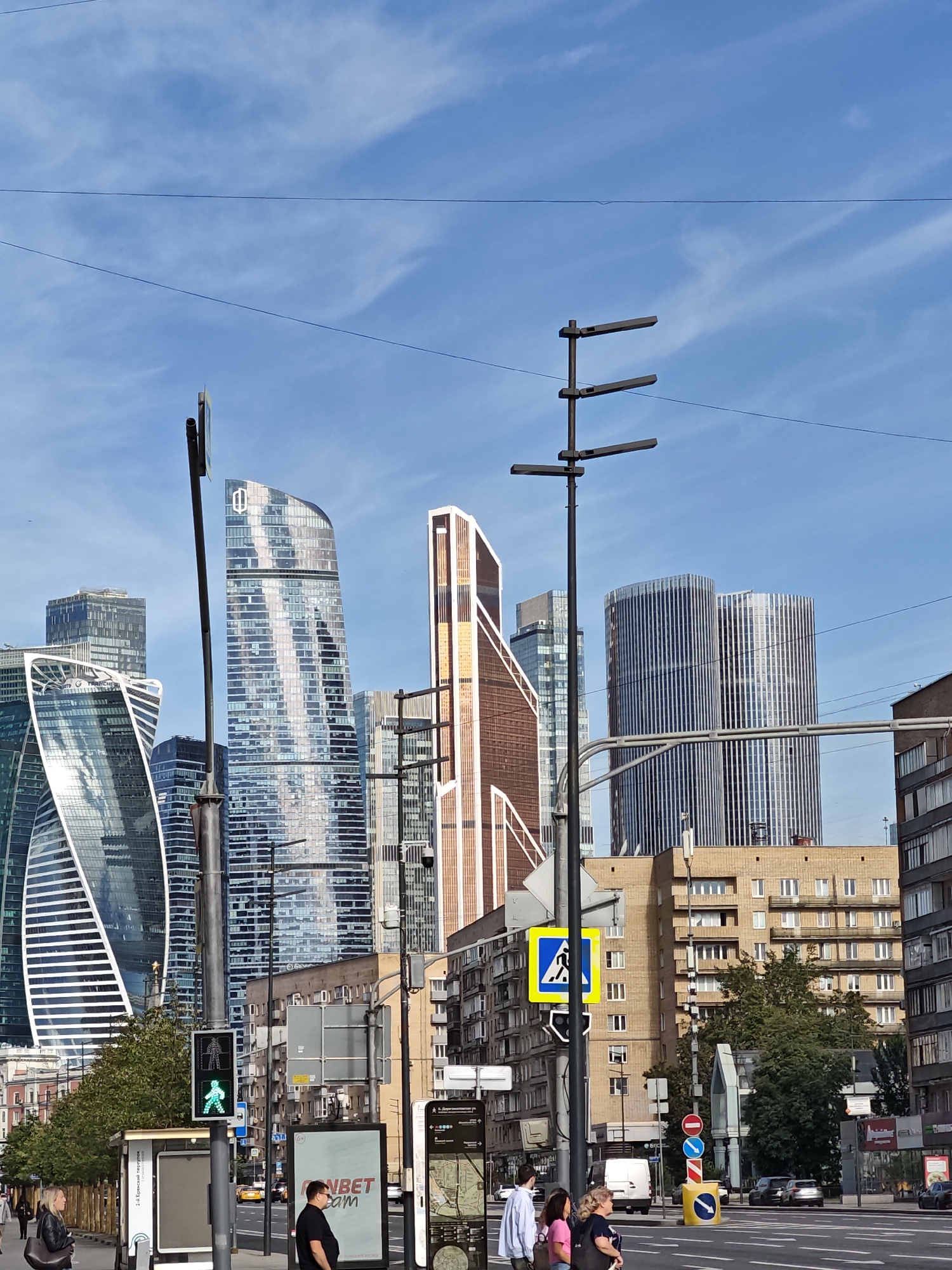 Moscow street dressed up with large-scale floral displays