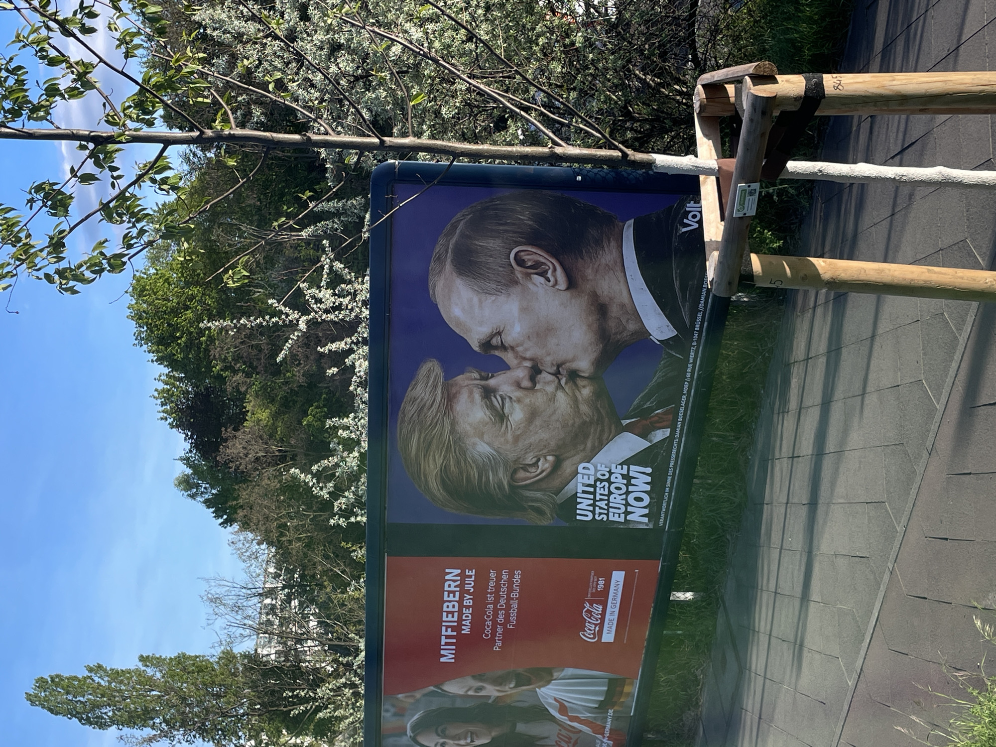 Billboard advertisement spotted in Berlin outdoor setting