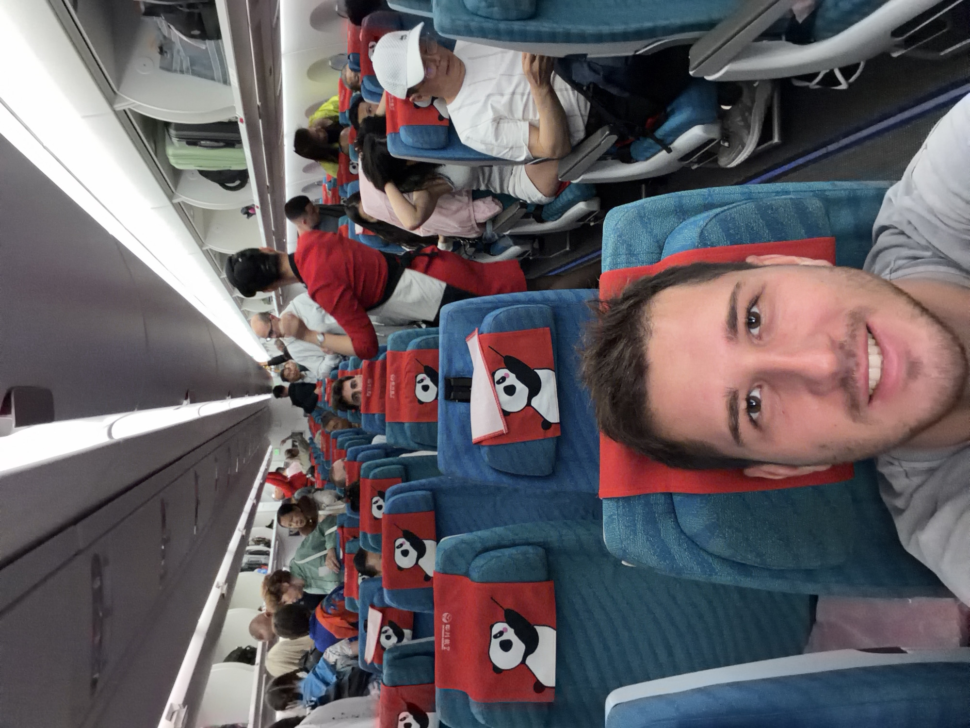 Traveler documents journey through Moscow Domodedovo Airport, airplane boarding