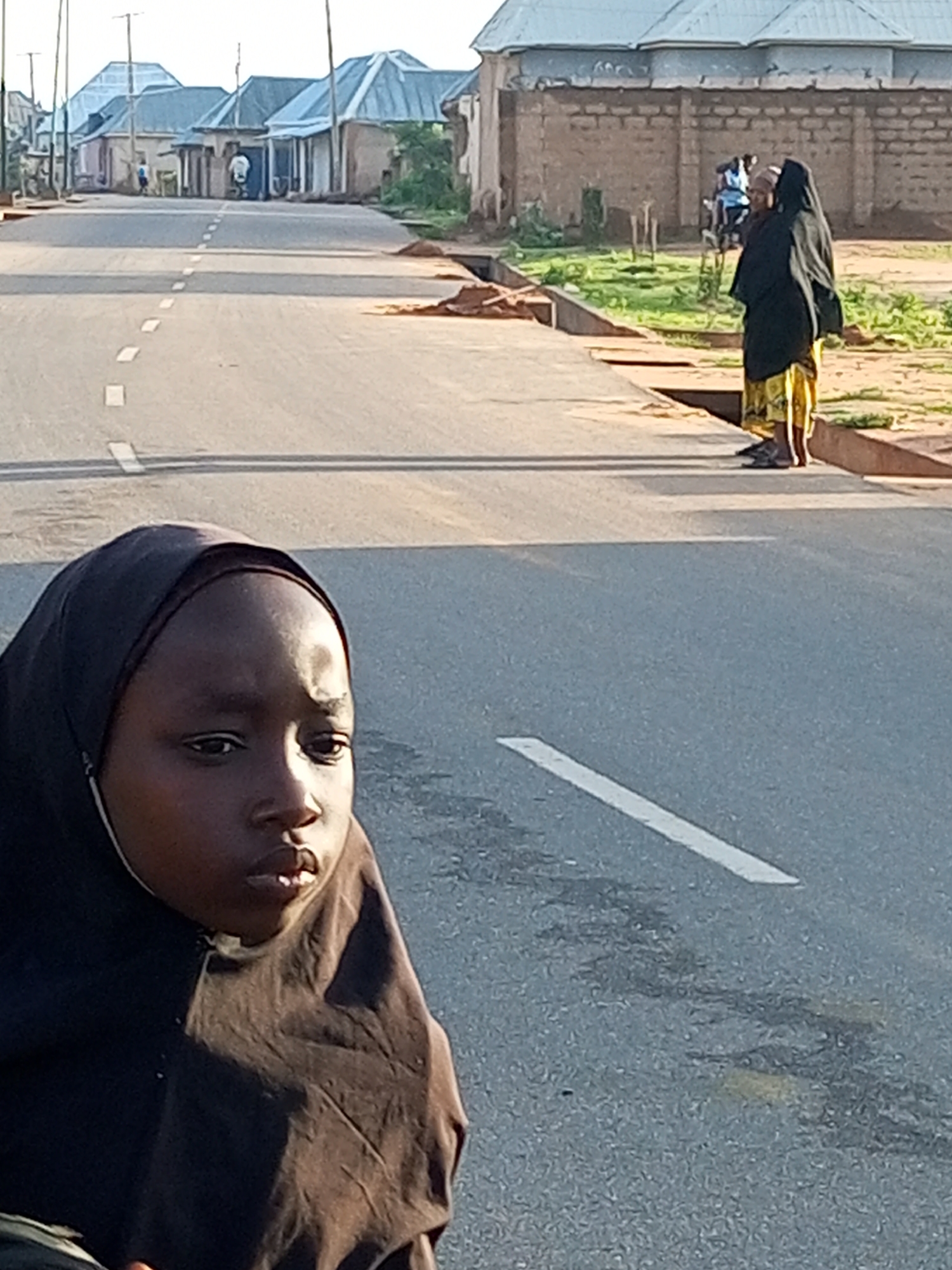 Morning street life and local scenes in Tempure, Nigeria