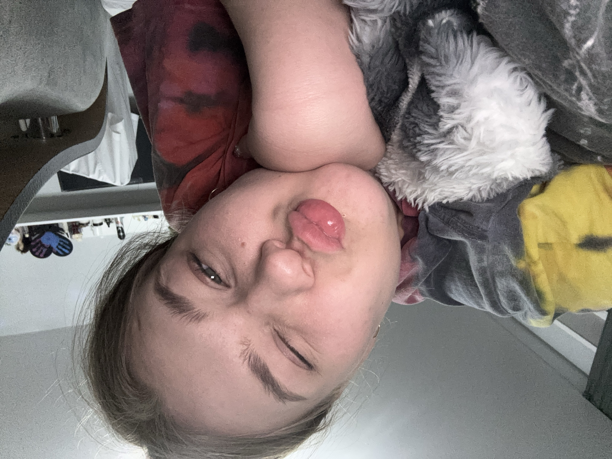 Young person takes tilted selfie in Chaikovsky, Russia