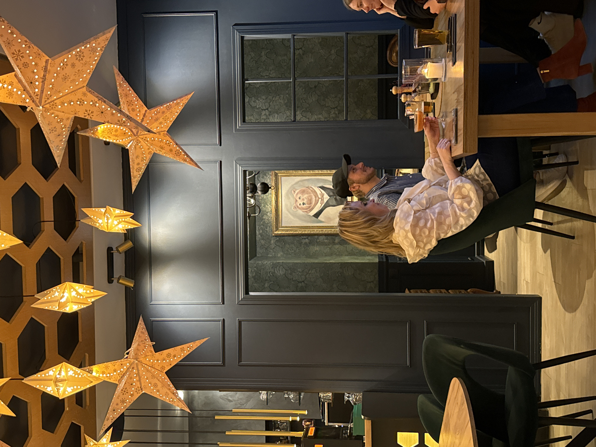 Evening documentation of ornate restaurant interior in Daugavpils