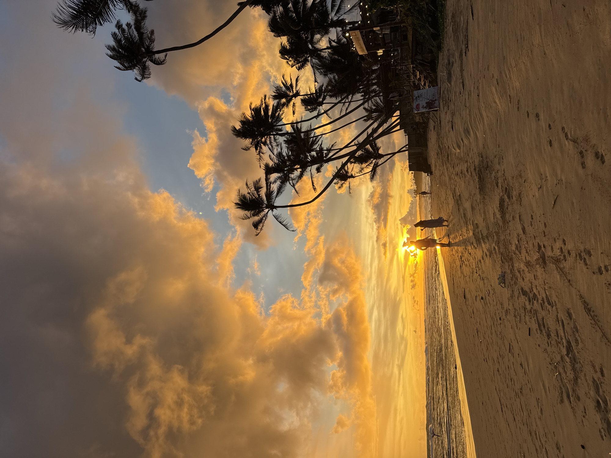 Sunset documented on Kathaluwa beach, Sri Lanka