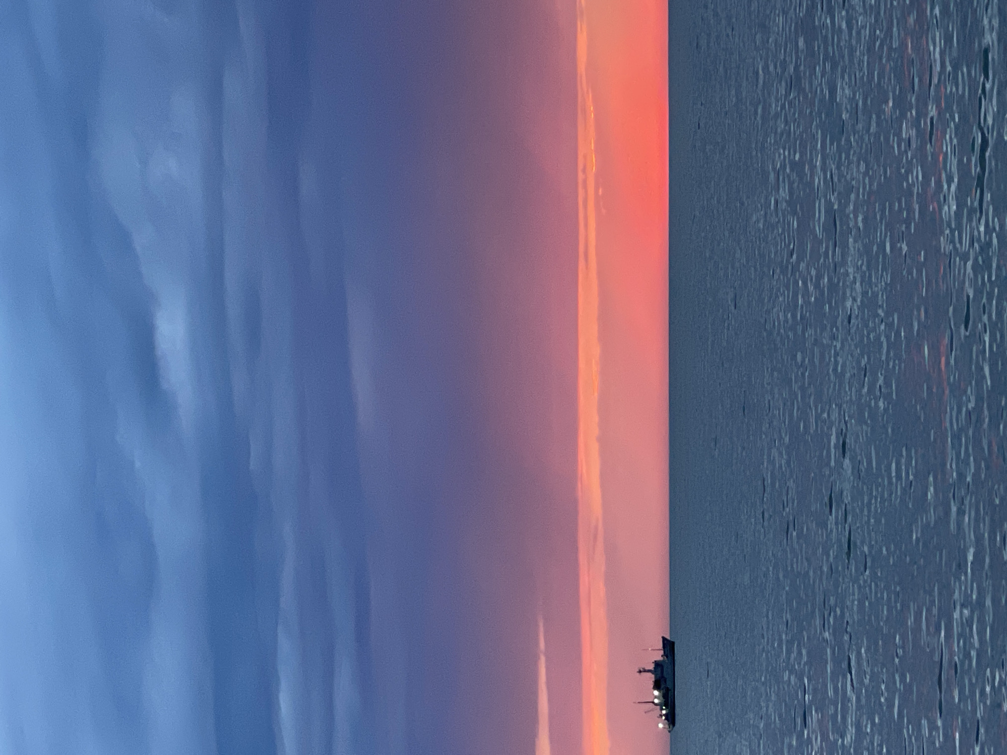 Sunset observed over Black Sea coast near Sochi, Russia