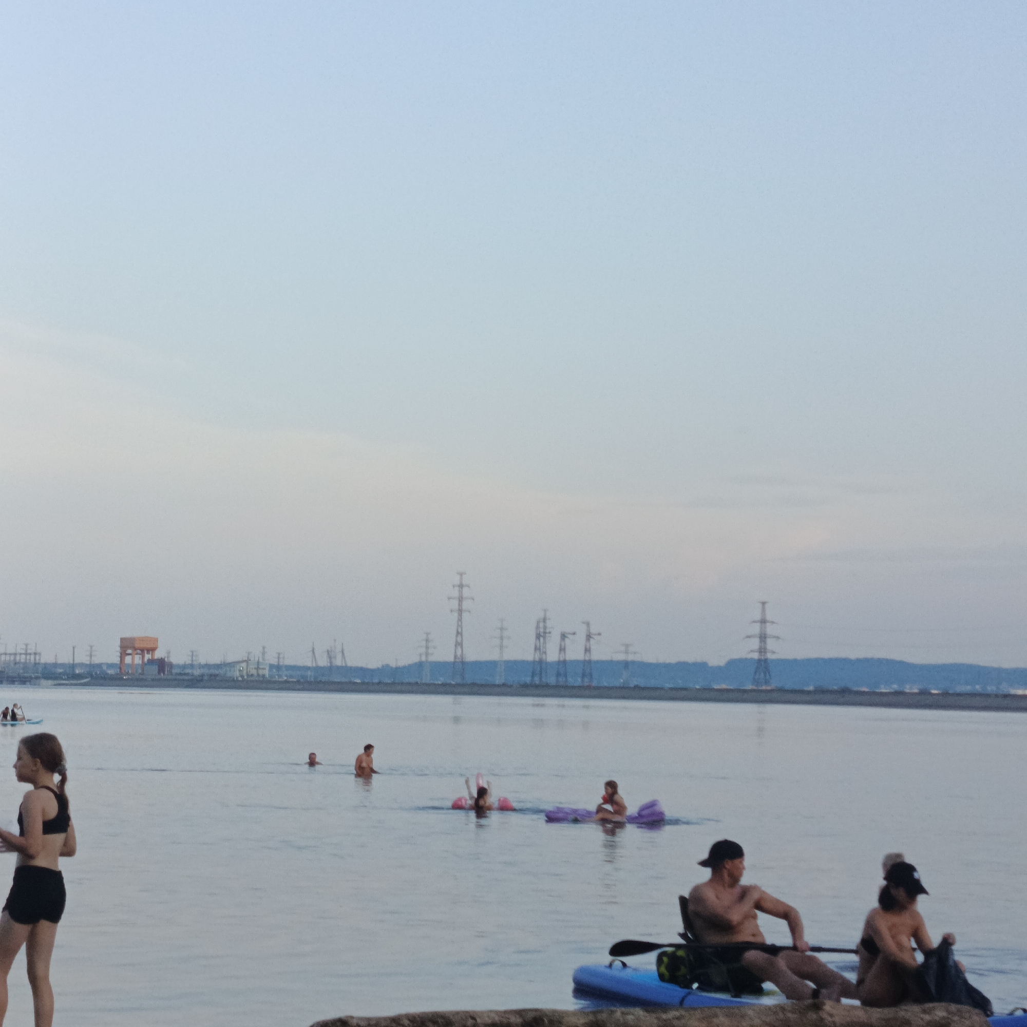 Lazy summer day on the water in Noviy, Russia