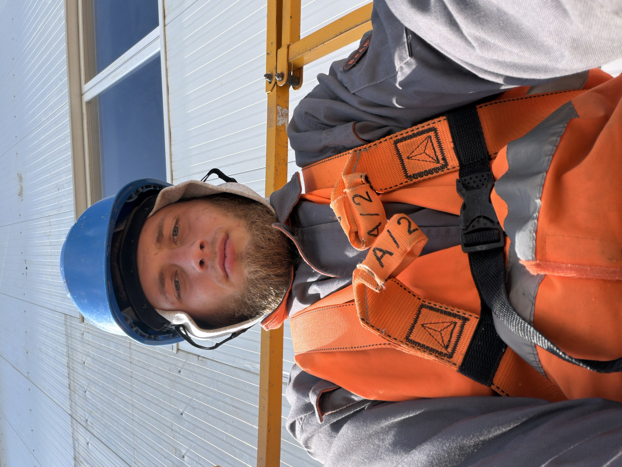 Construction site selfies in Wilkowisko, Poland