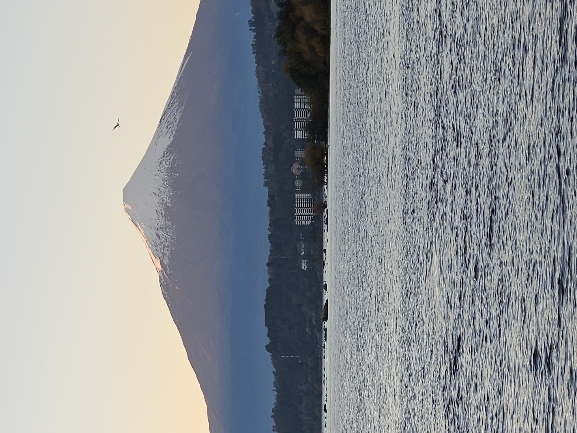 Scenic views of Volcán Villarrica captured during golden hour