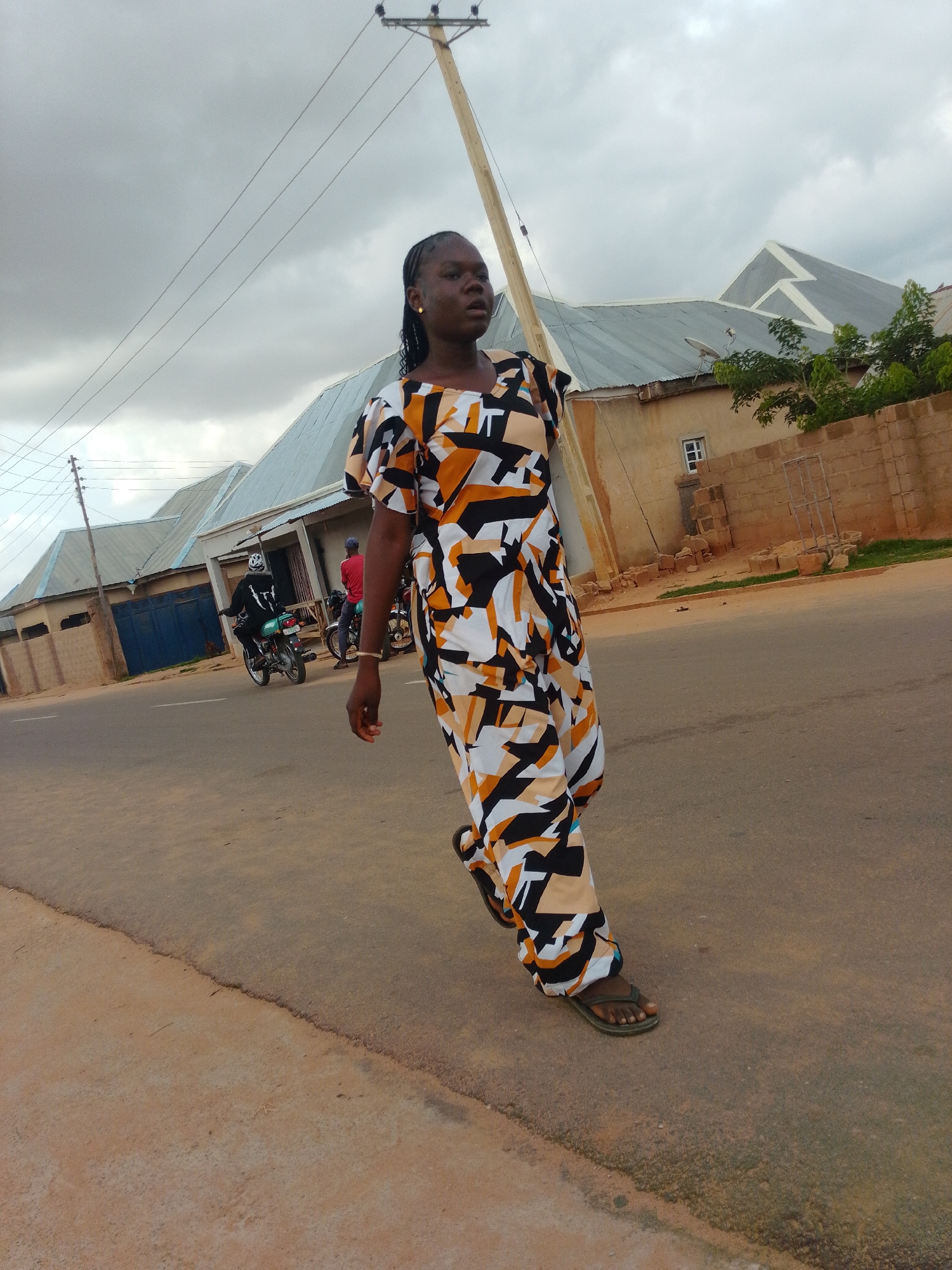 Everyday street life in a Gombe residential neighborhood