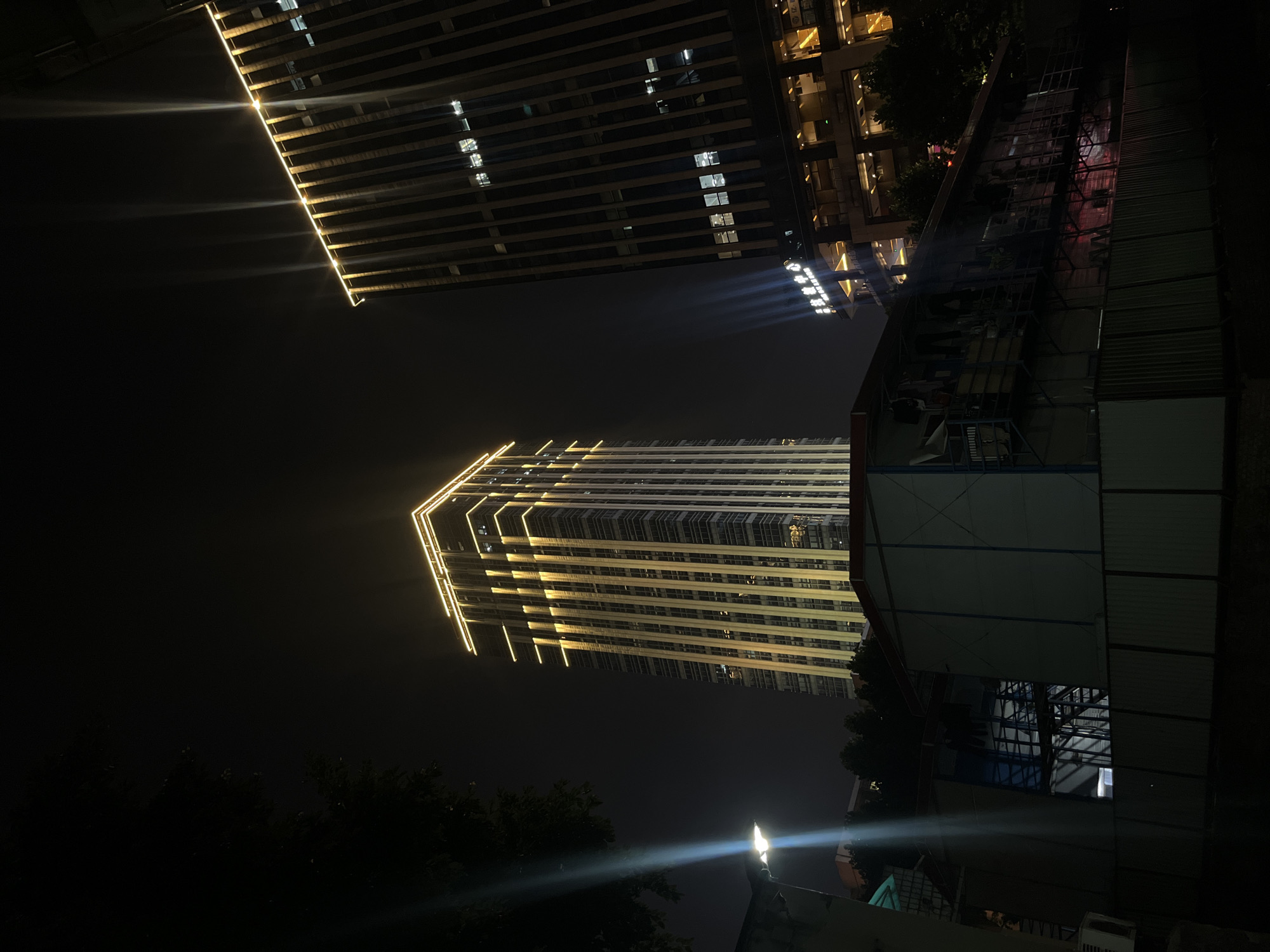 Nighttime urban scenes documented across Yuzhong District, China