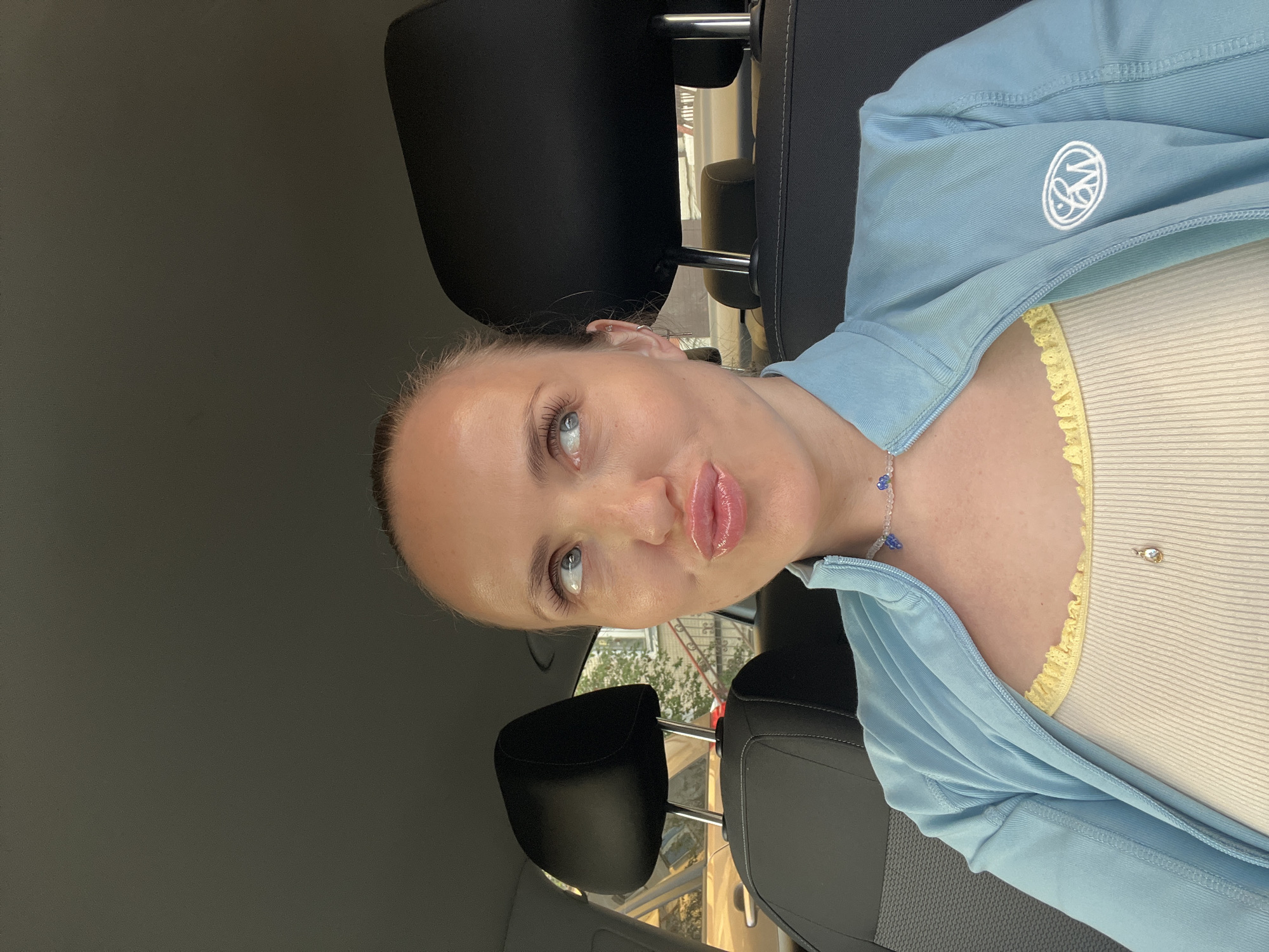 Quick selfie session in and around a parked car, Saint Petersburg