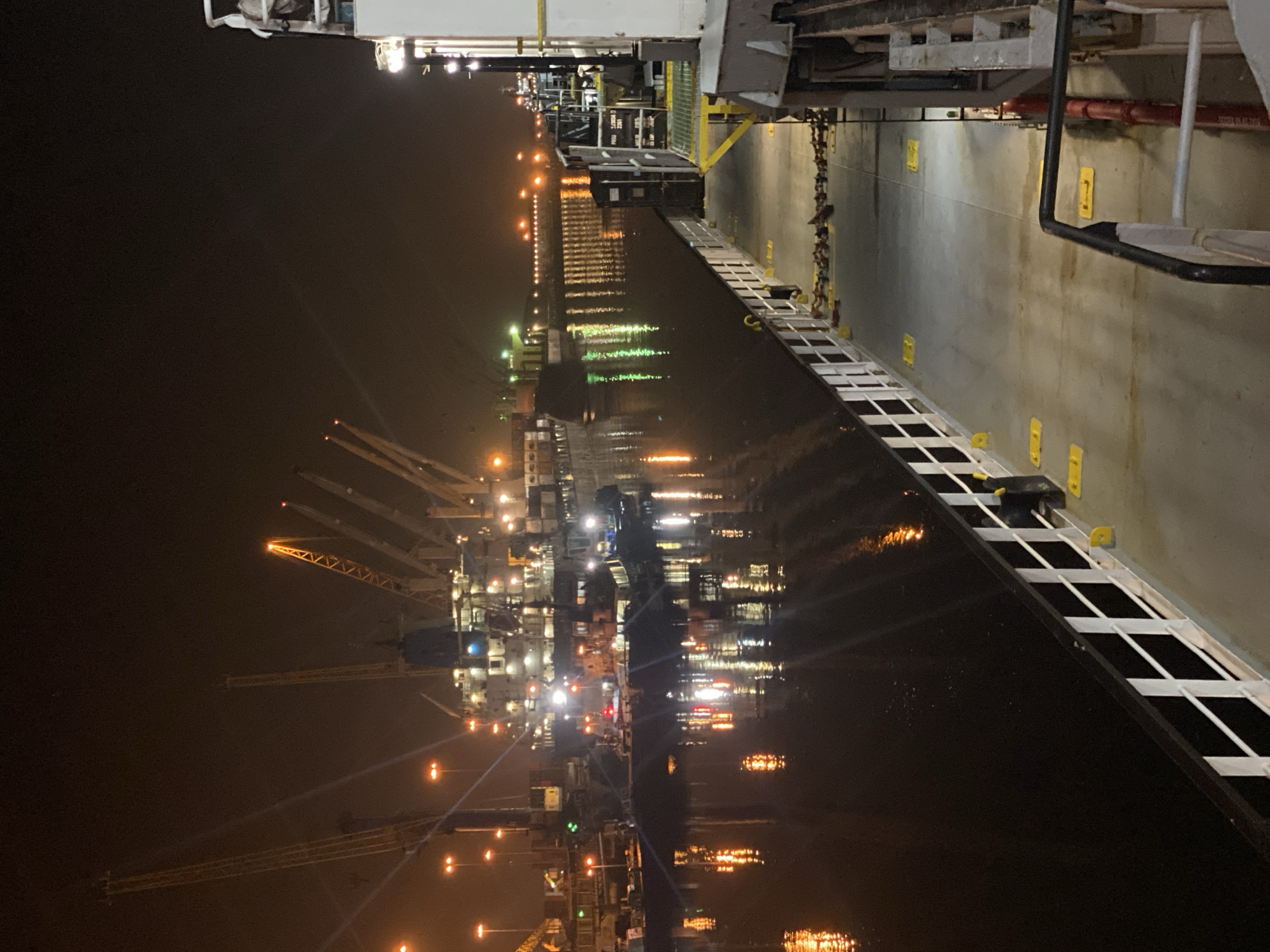 Nighttime operations documented at NAMDOCK 3 shipyard facility