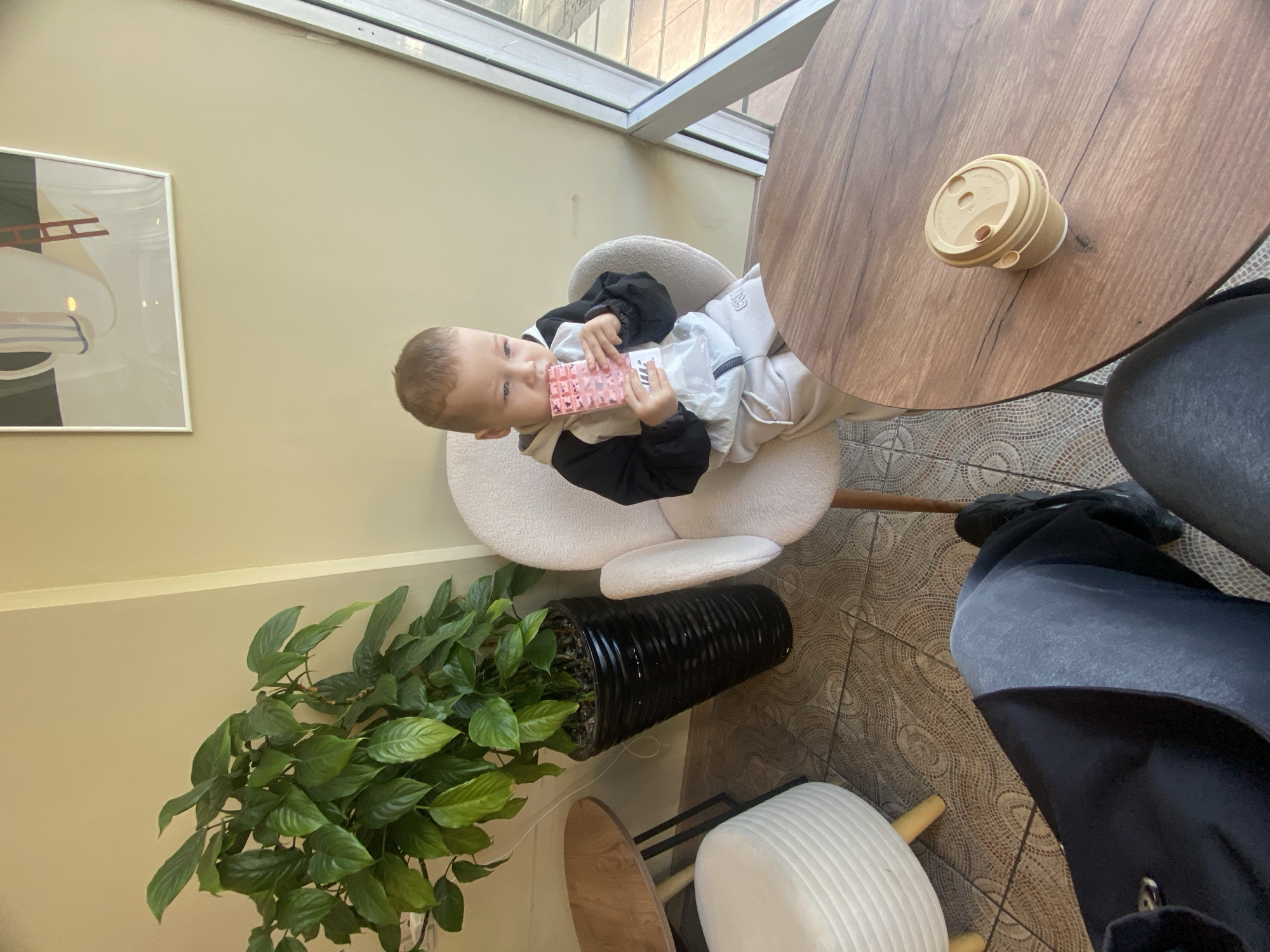 Child photographed in toddler bed during early morning hours