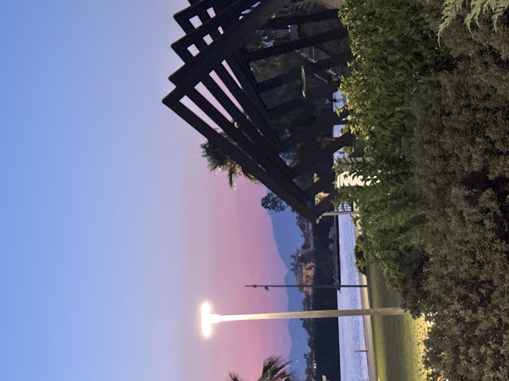 Twilight evening at Fethiye's waterfront park