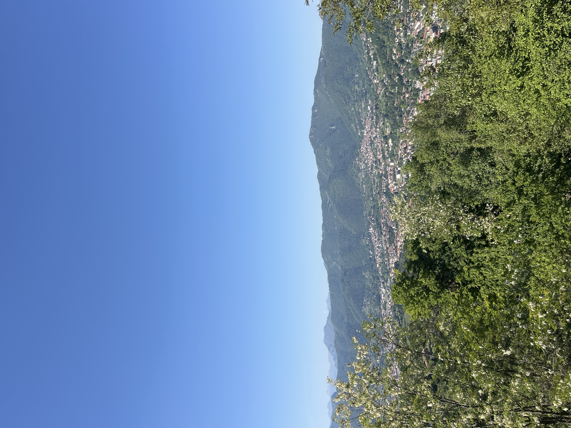 Panoramic views of Bergamo captured from elevated position