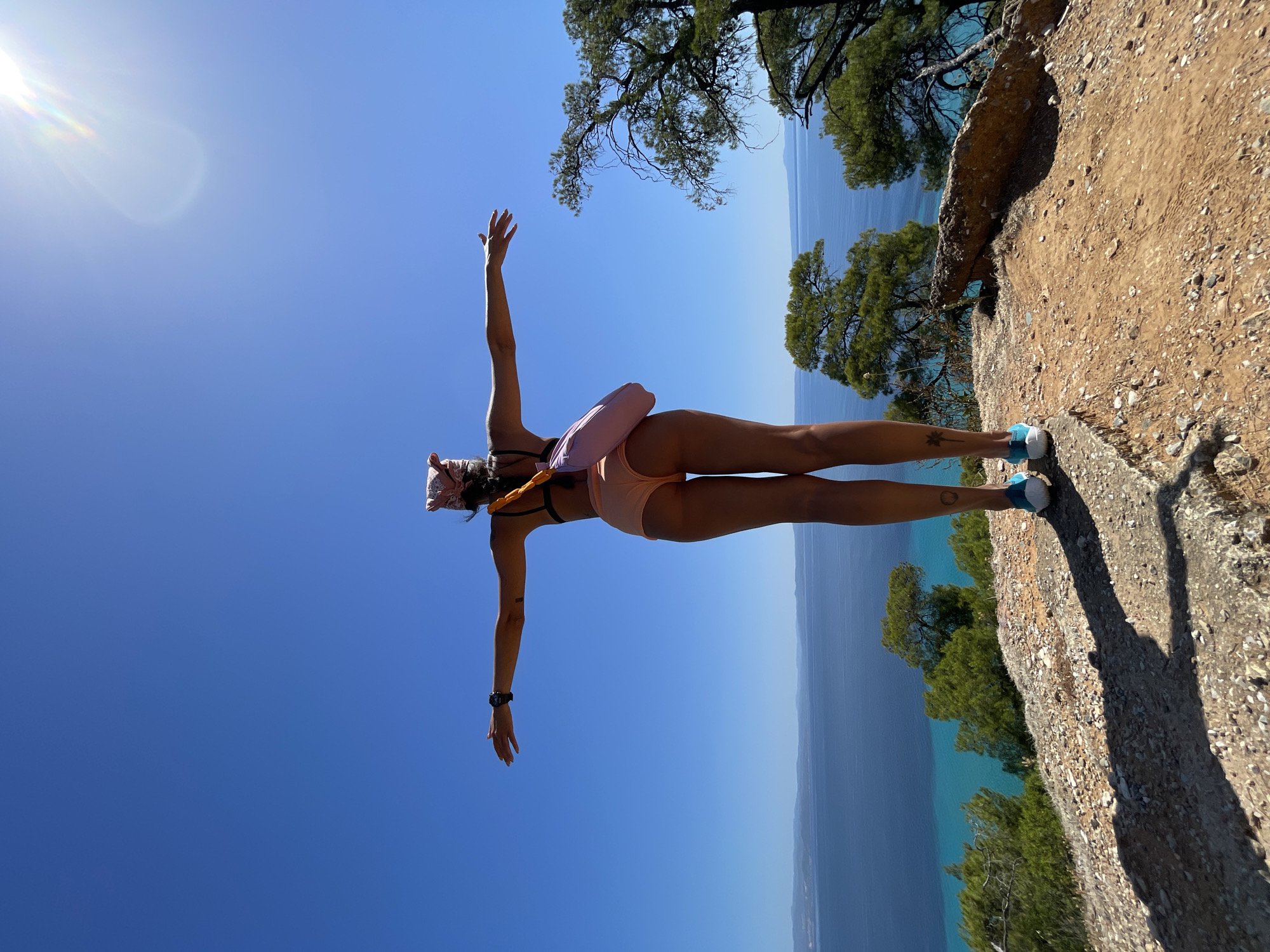 Cliff views and drone sweeps over Kassandra's Aegean coastline