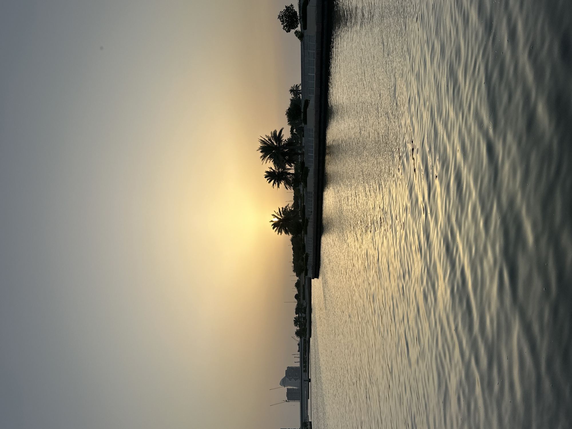 Sunset observed over Abu Dhabi waterfront