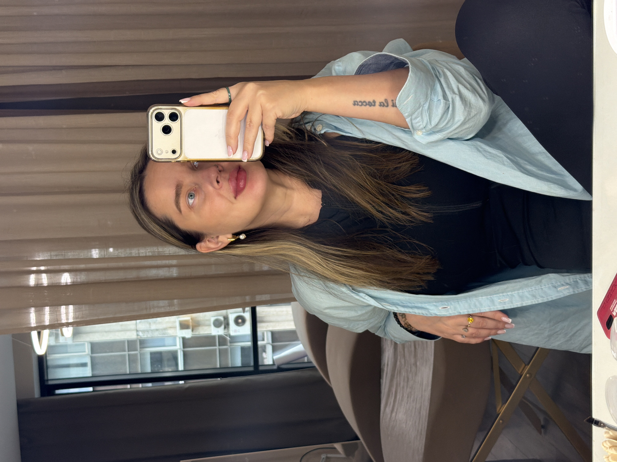 Woman Takes Selfie Indoors in Dolgoprudny, Russia