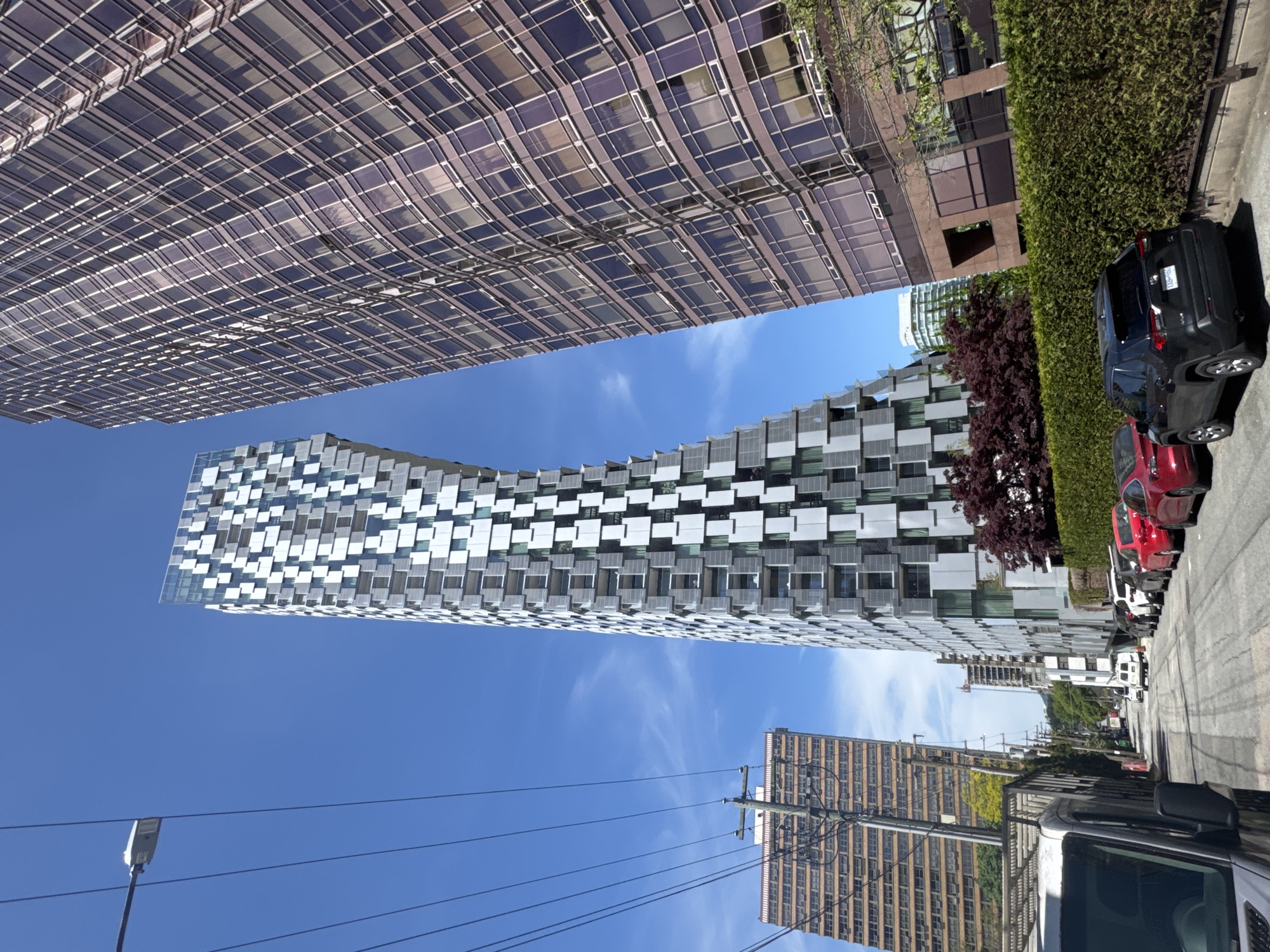 Evening glimpses of Vancouver architecture, flowers, and streetscape