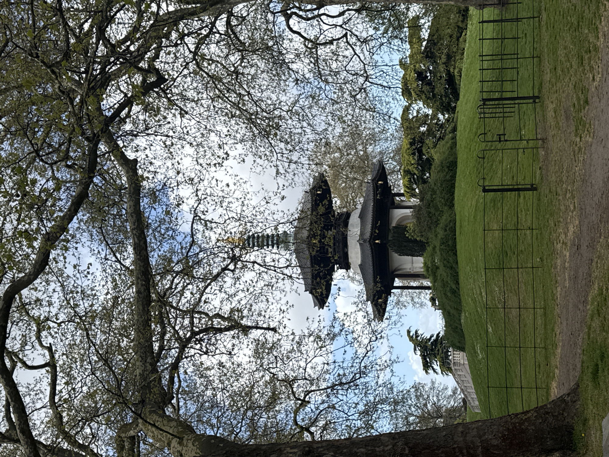 Visitors document Peace Pagoda scenes in London's Battersea Park