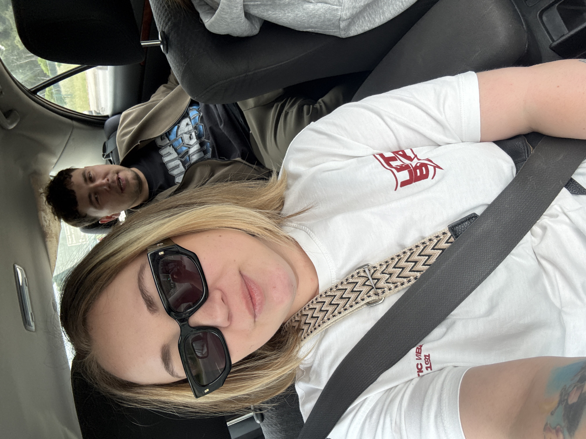 Morning coffee and car selfies in Podgorica