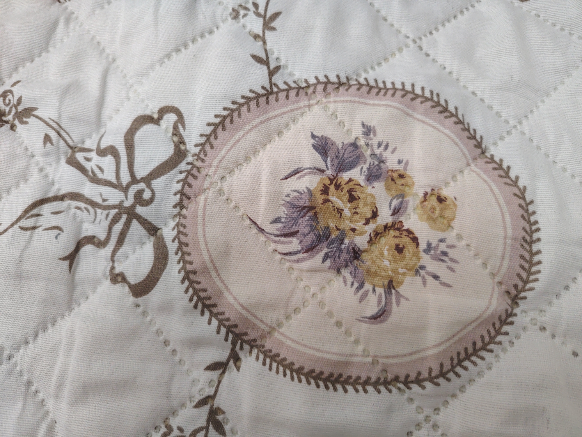 Close-up survey of patterned and printed fabrics