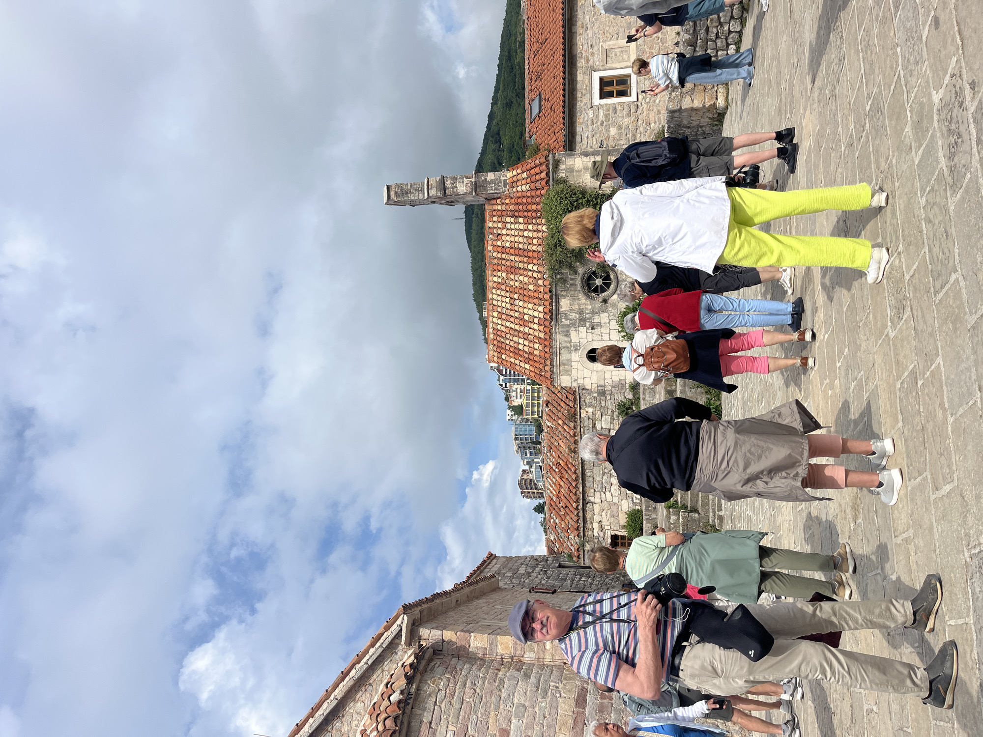 Morning tourism and fitness activities observed in Budva