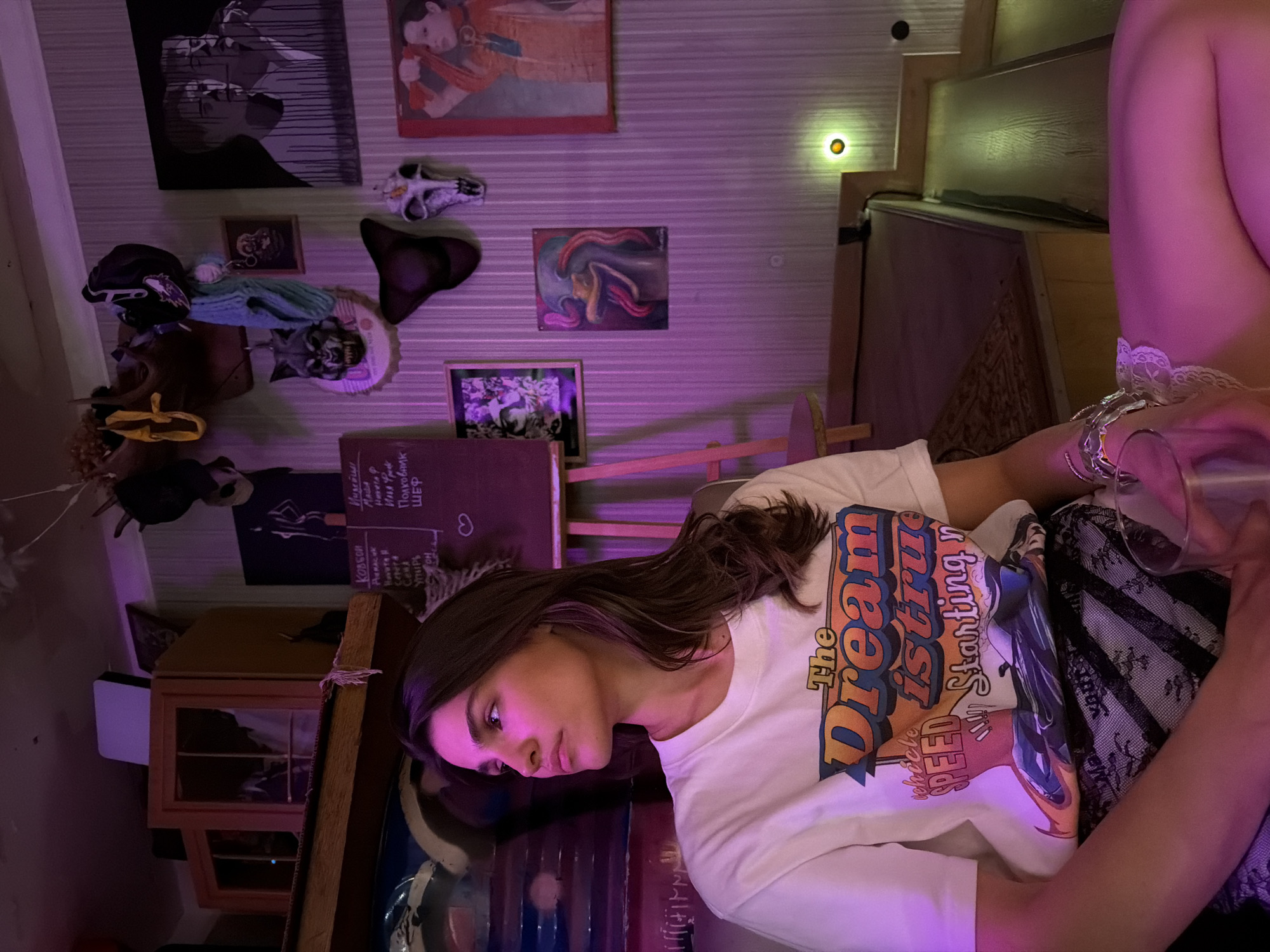 Moscow arcade bar scenes captured during evening hours