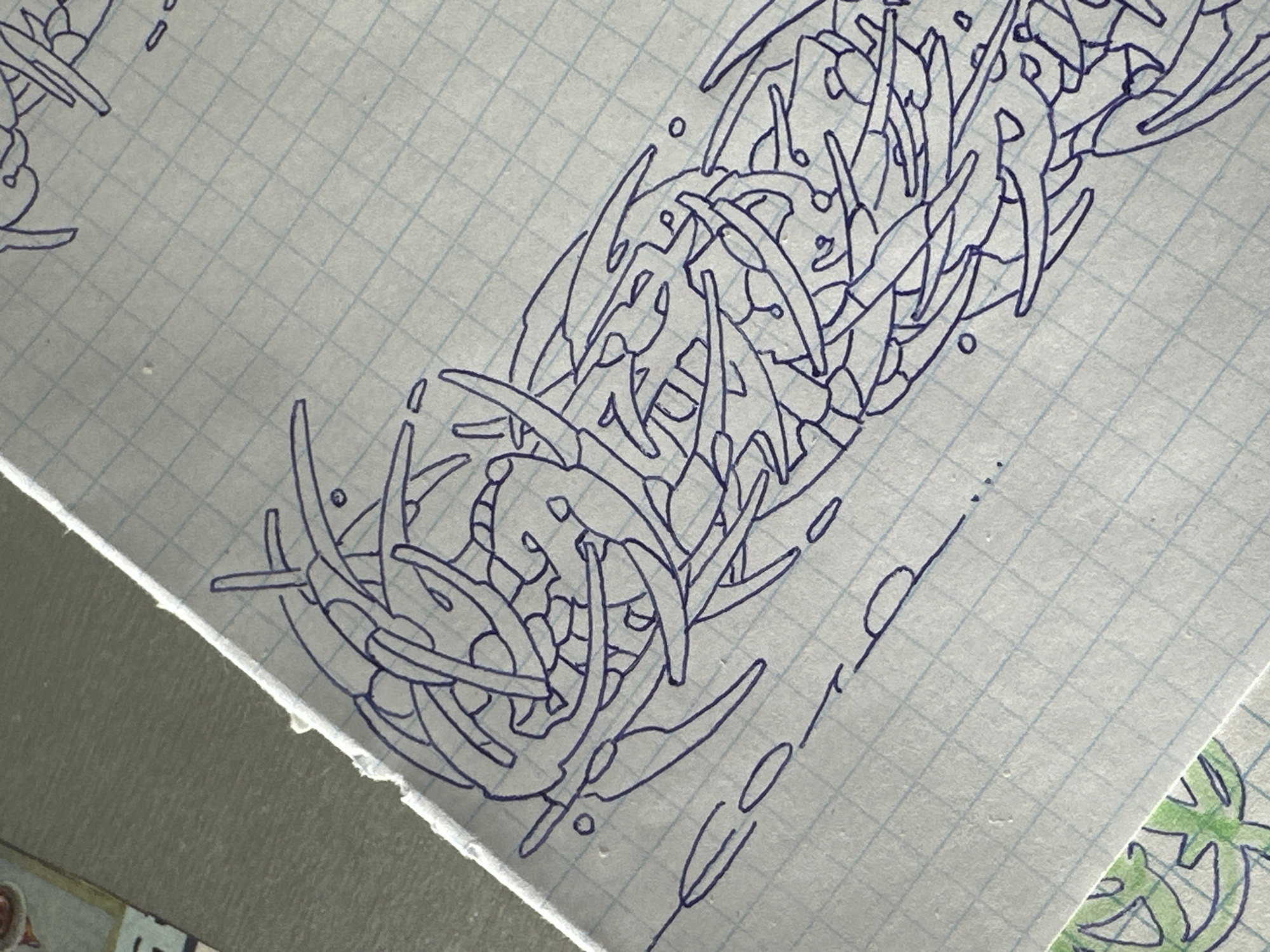 Dense ink drawings fill pages during a Barnaul sketching session