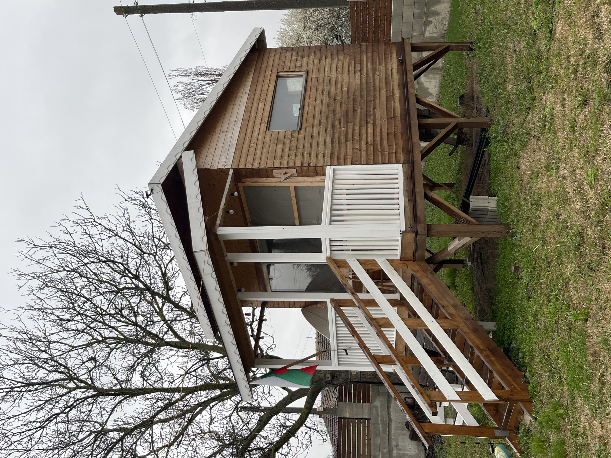 Rural scenes documented in Pchelnik Bulgaria including surfboard structures