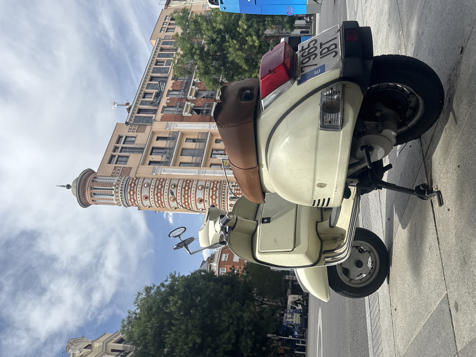 Bikes, street life, and city texture near Goya Metro, Madrid