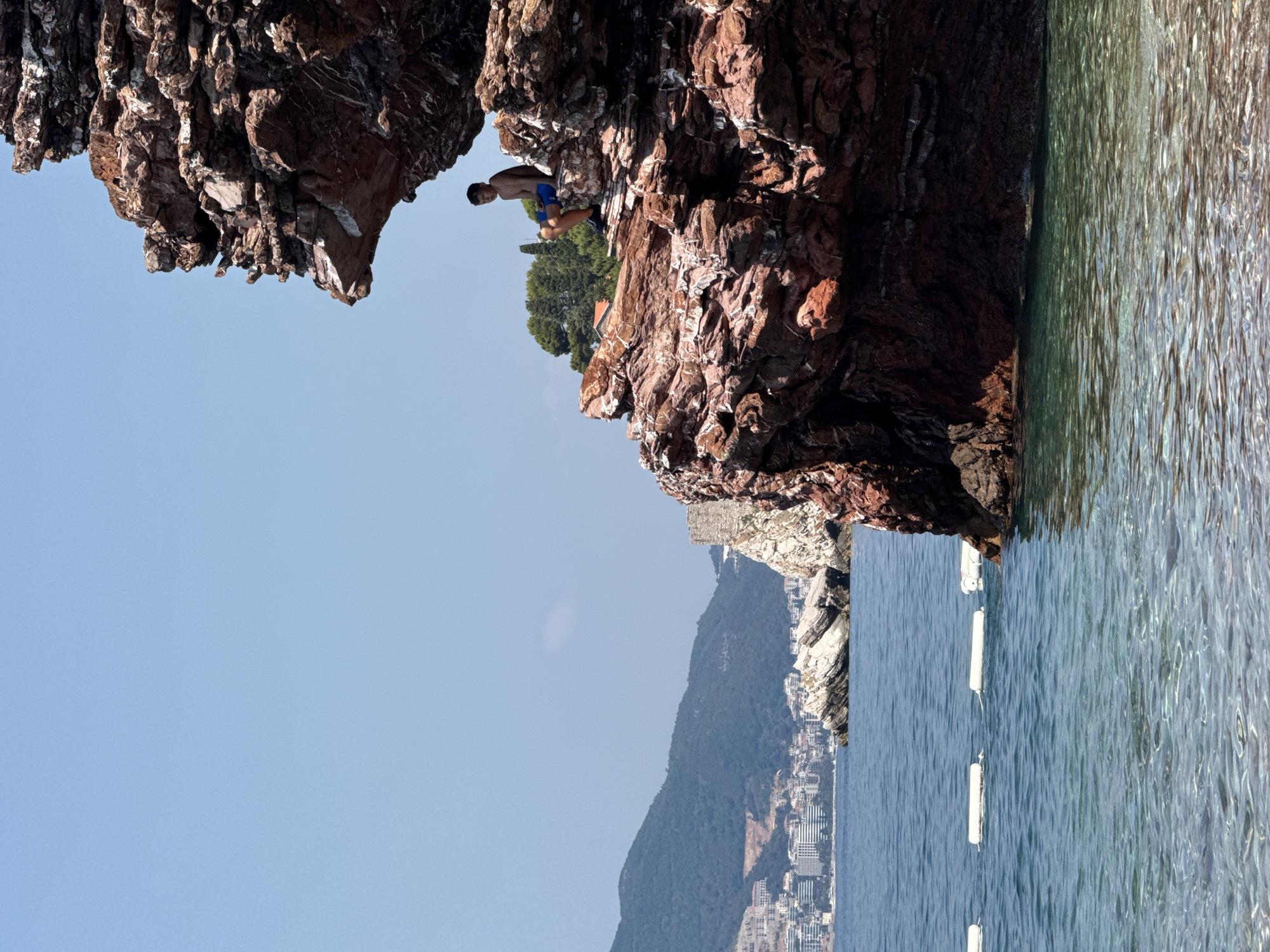 Paddleboarding and cliff jumping on the Montenegrin Adriatic coast