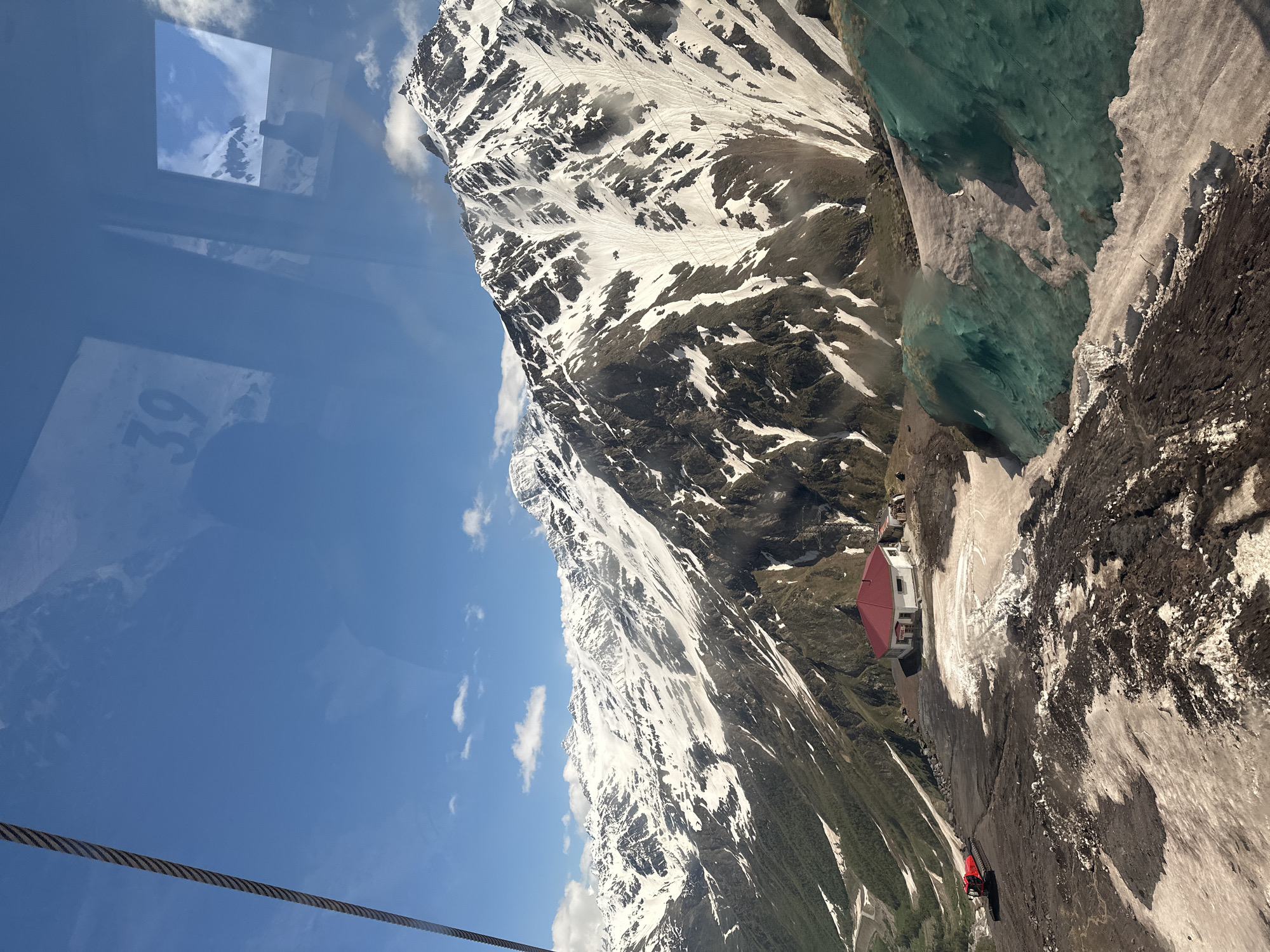 Cable car mountain views in Terskol, Caucasus Mountains