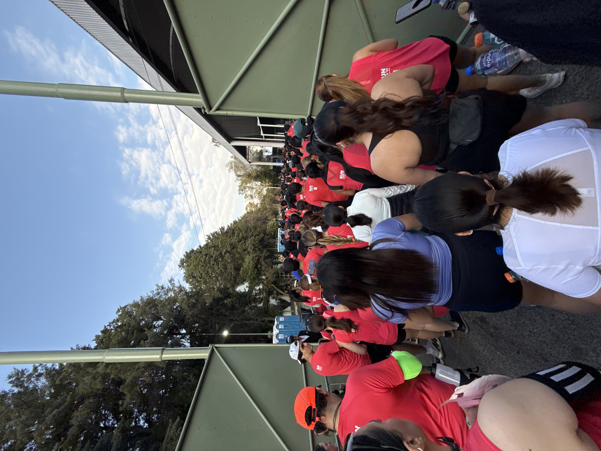 Running event participants gather in Mexico City