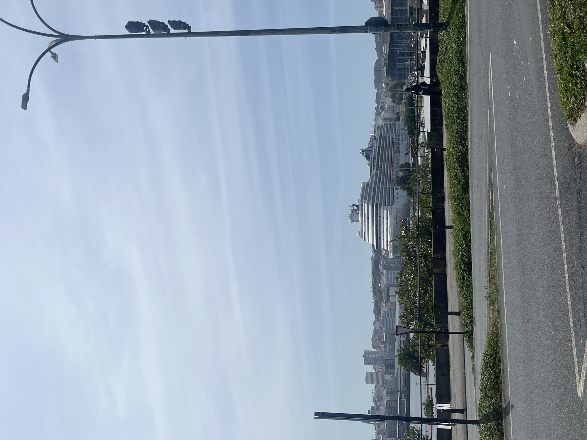Cruise ship docks at A Coruña port