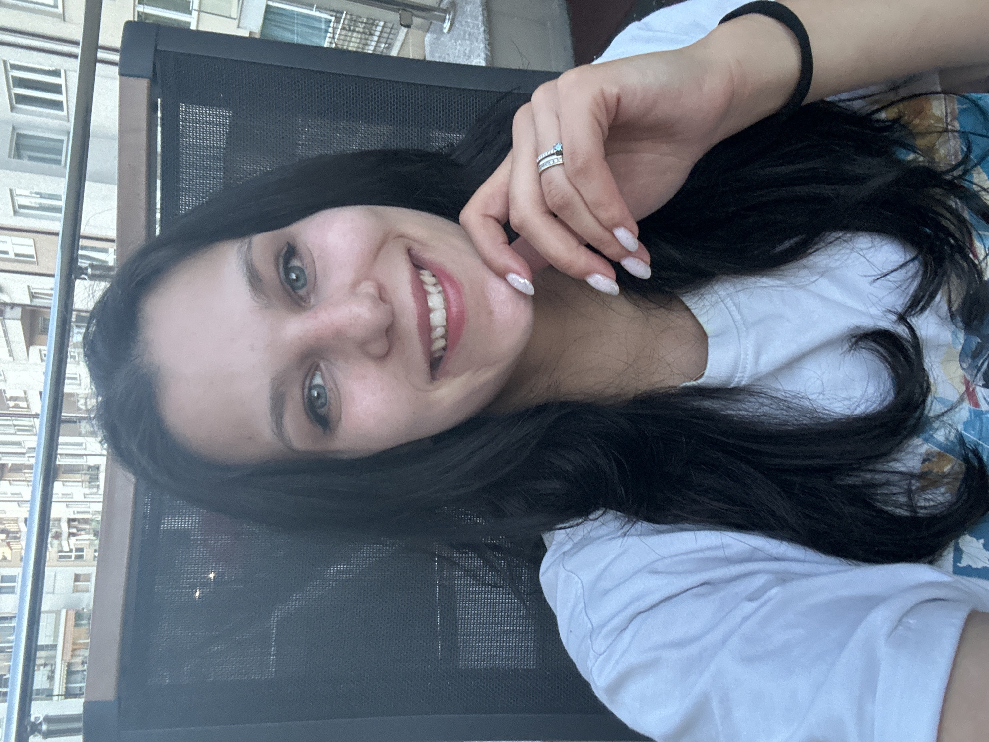 Casual outdoor moment captured in Sofia involving young woman