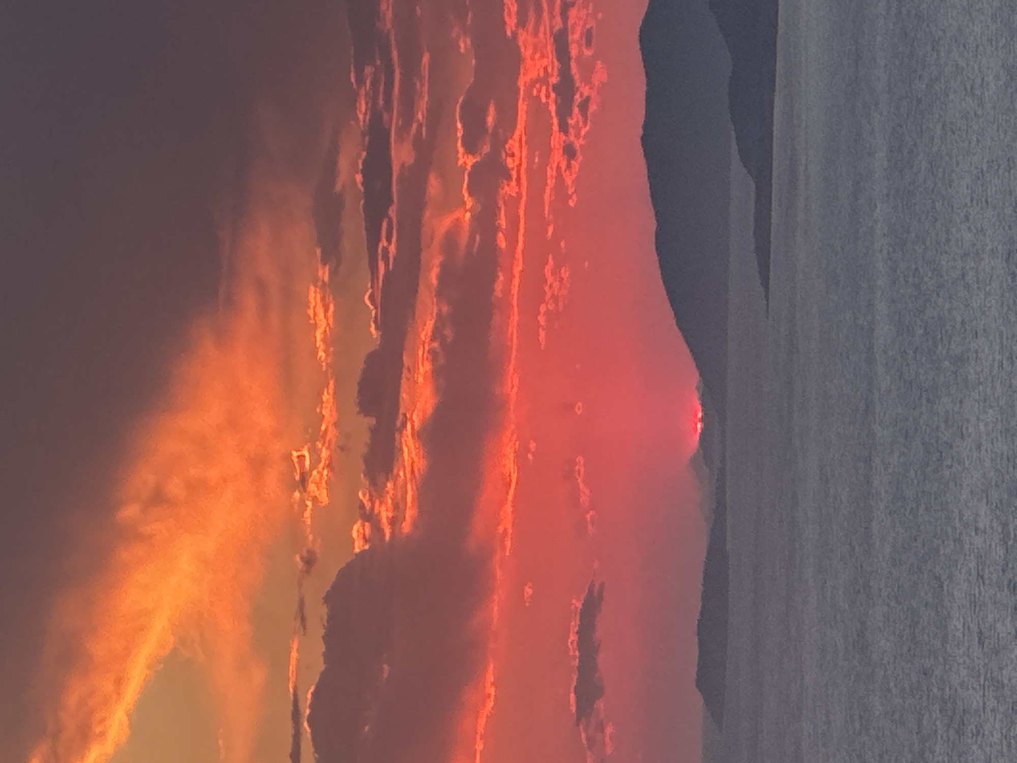 Fiery Adriatic sunset over silhouetted islands, Zagora, Montenegro