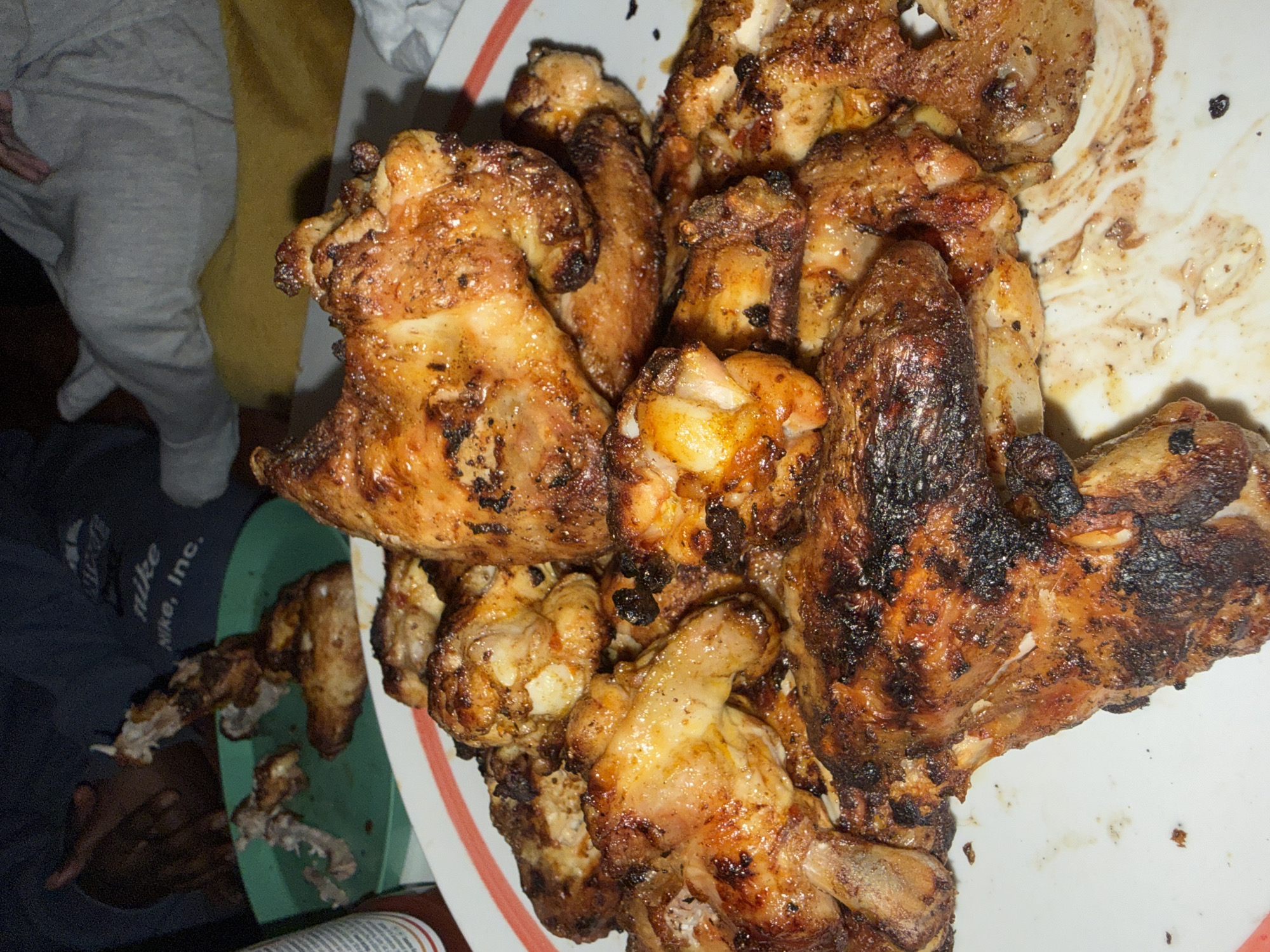 Chicken wings dinner documented in Domont, France