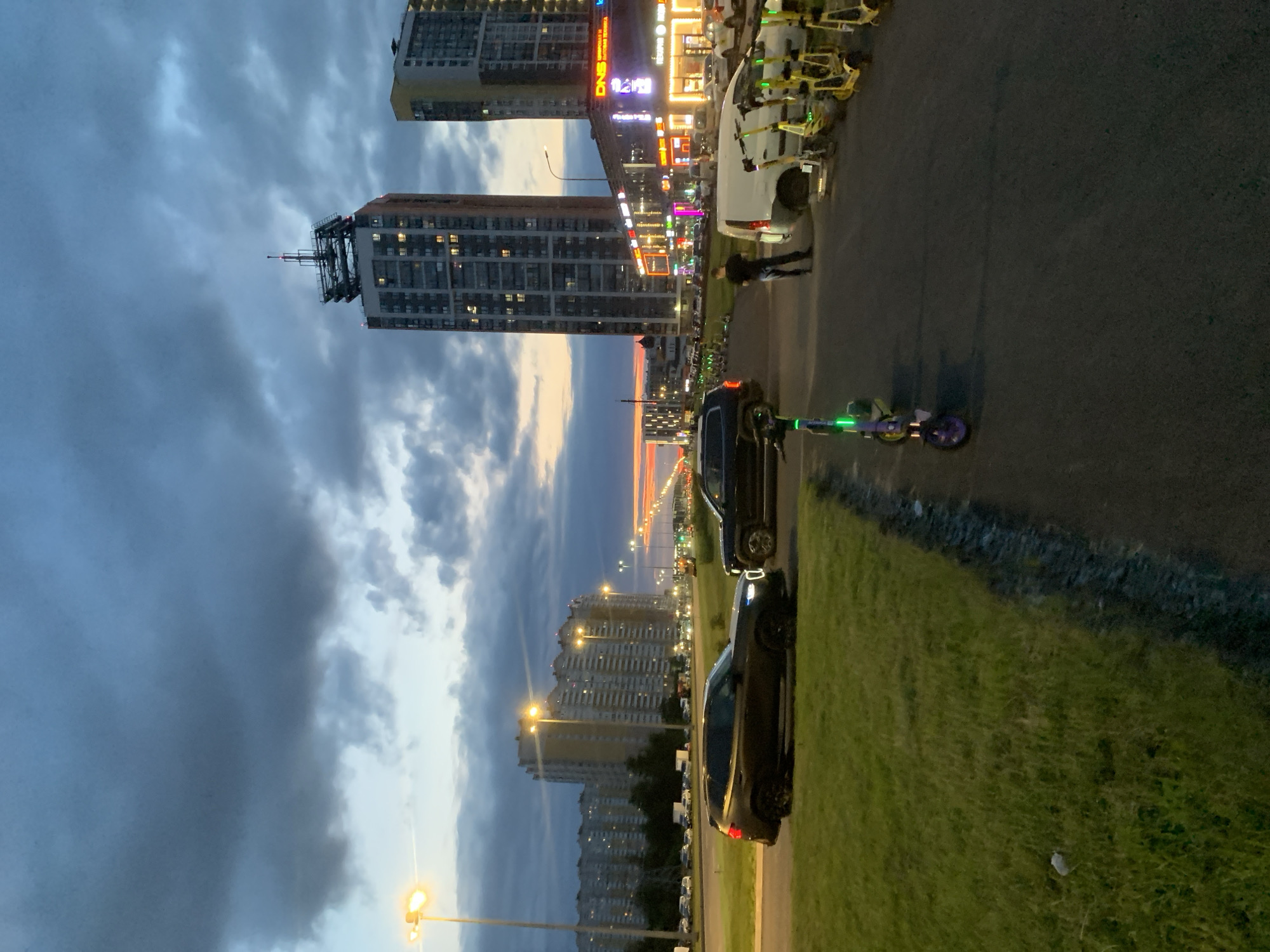 Saint Petersburg streets at dusk during White Nights season