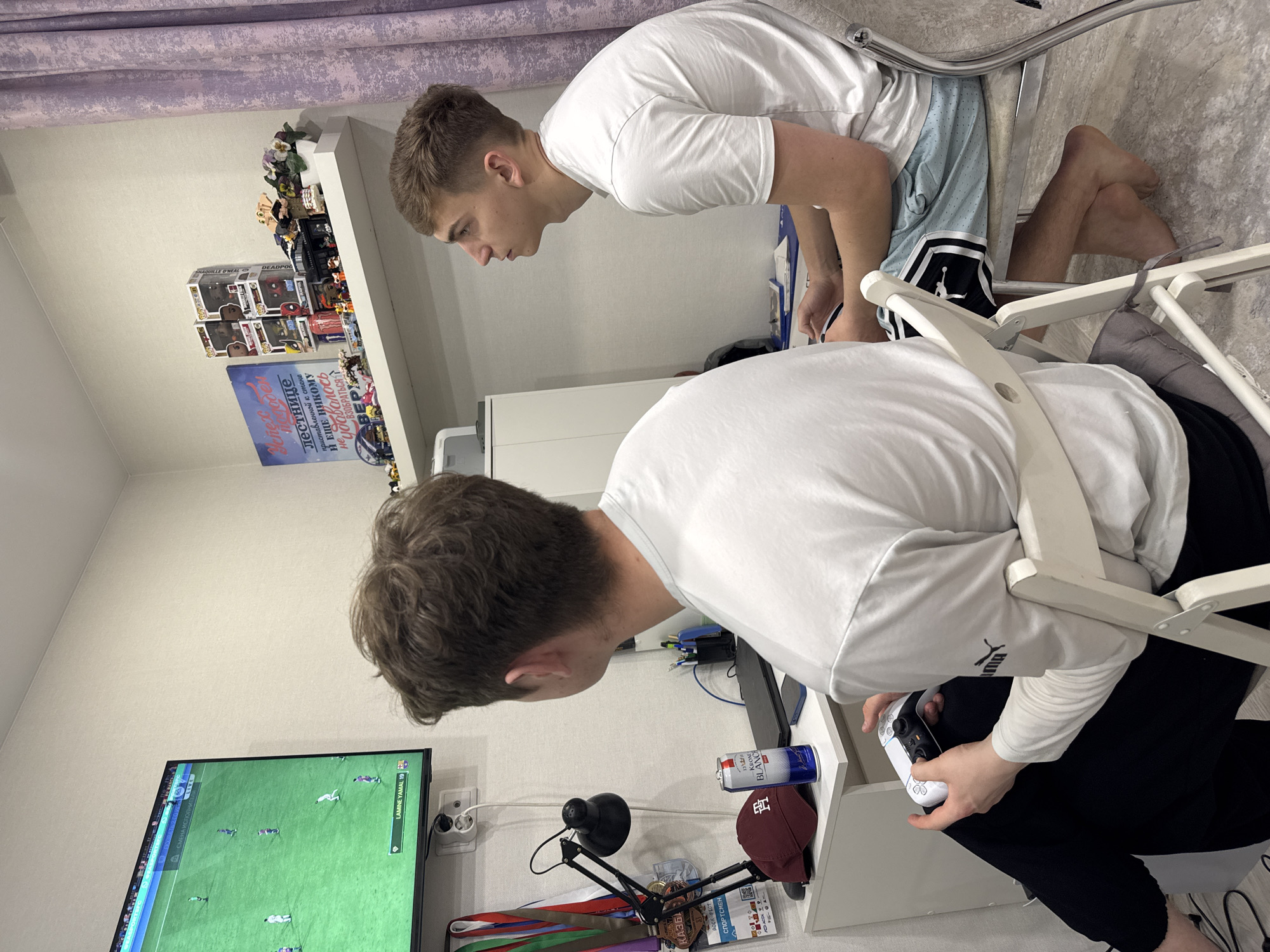 Friends Gaming Session Captured in Kazan Bedroom