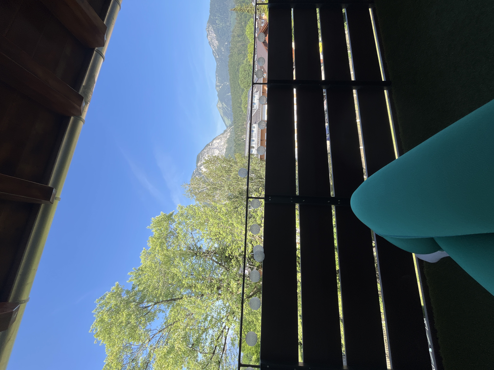 Balcony morning in Garmisch-Partenkirchen with Alps views and quiet details