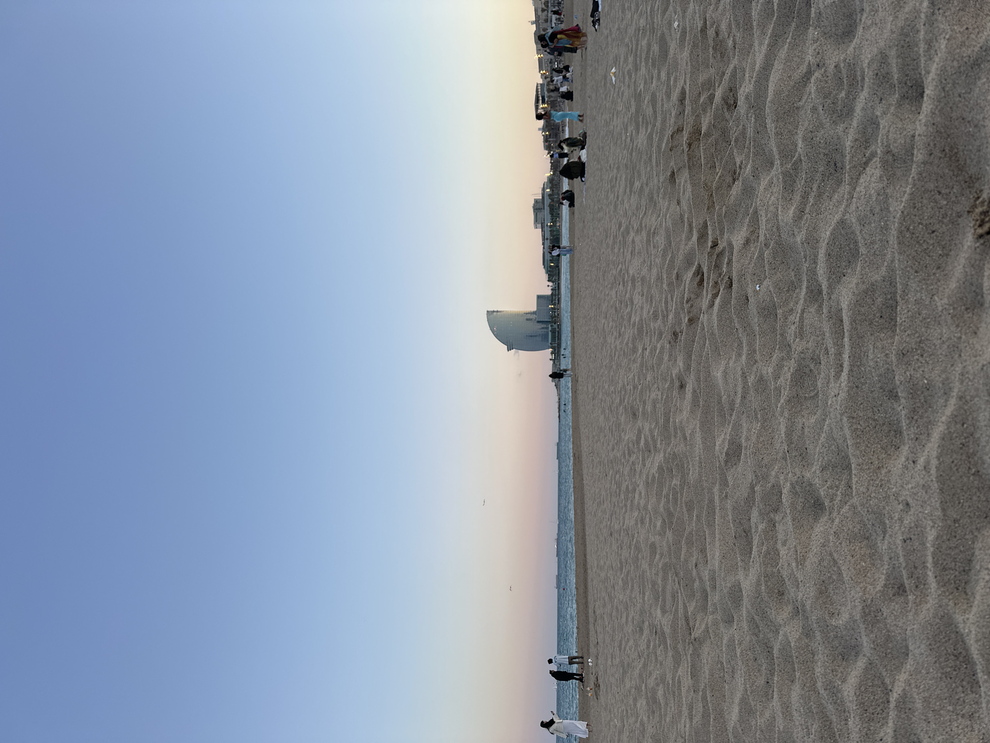 Sunset witnessed at Barcelona beach on April 3rd